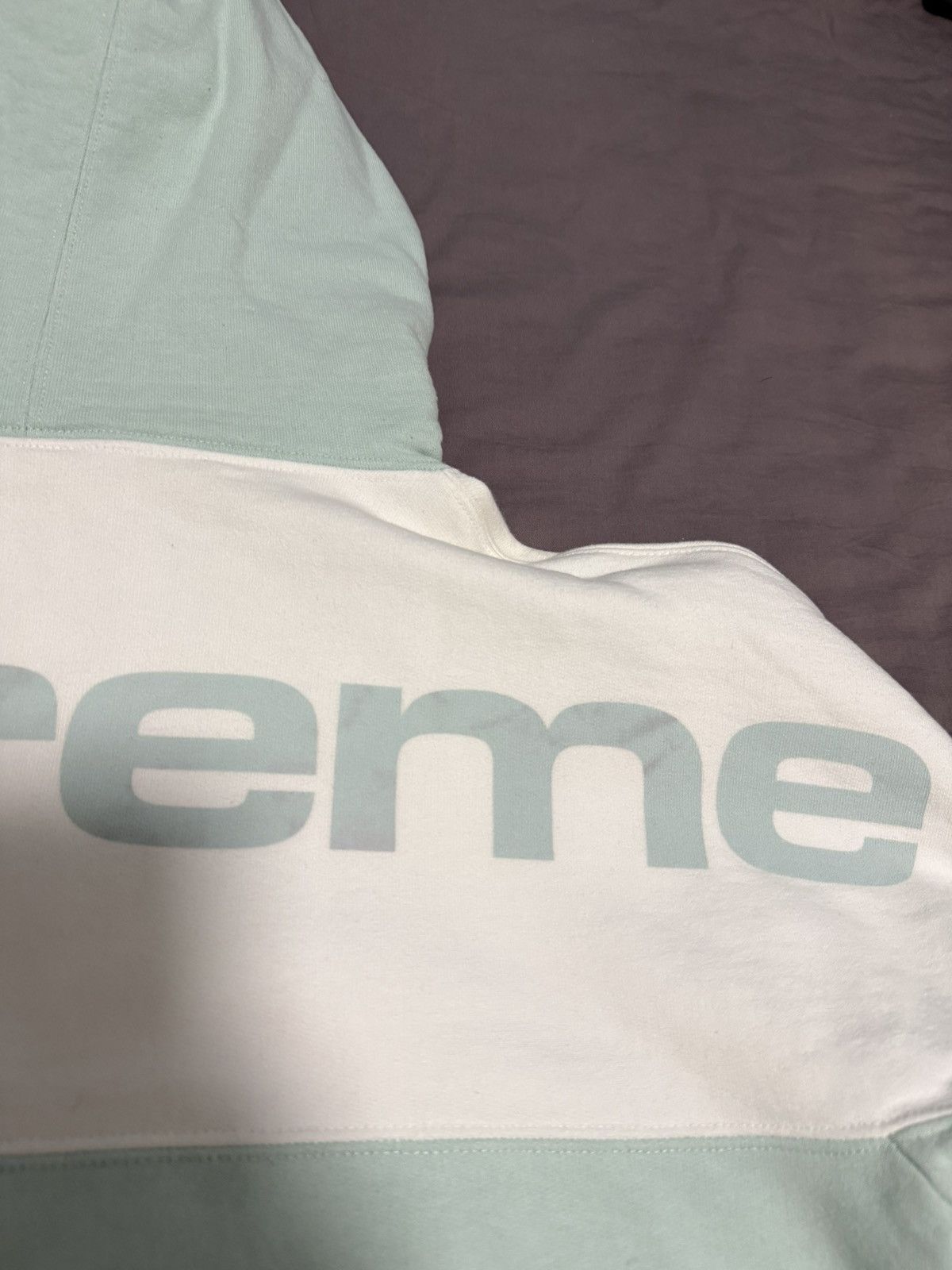 Supreme Supreme blocked hooded sweatershirt hoodie ice blue Size US M / EU 48-50 / 2 - 9 Thumbnail