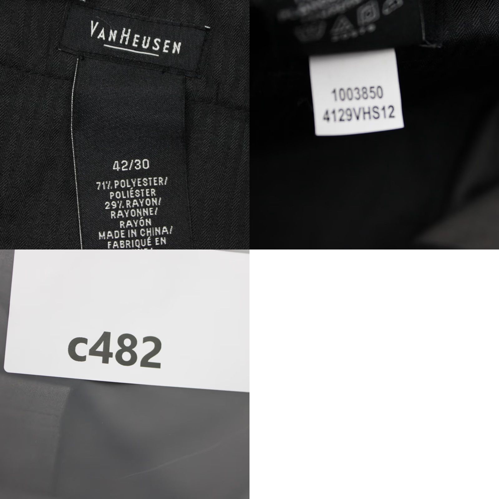 Van Heusen Van Heusen Dress Pants Men 42x30 Gray Check Flat Front Wrinkle Resistant Size US 42 / EU 58 - 9 Thumbnail