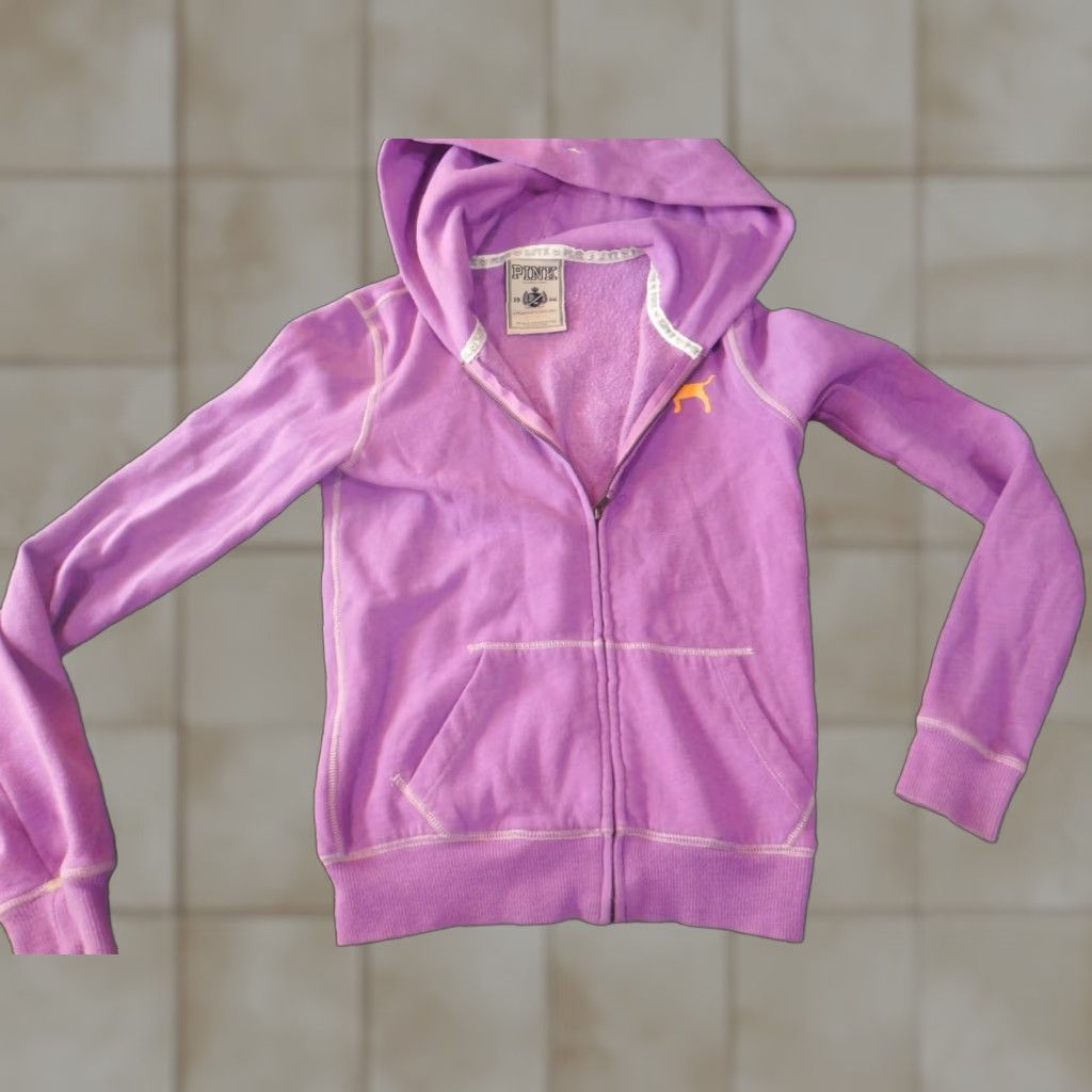 Pinko PINK Hoodie Women XS Purple Full Zip Size XS / US 0-2 / IT 36-38 - 1 Thumbnail