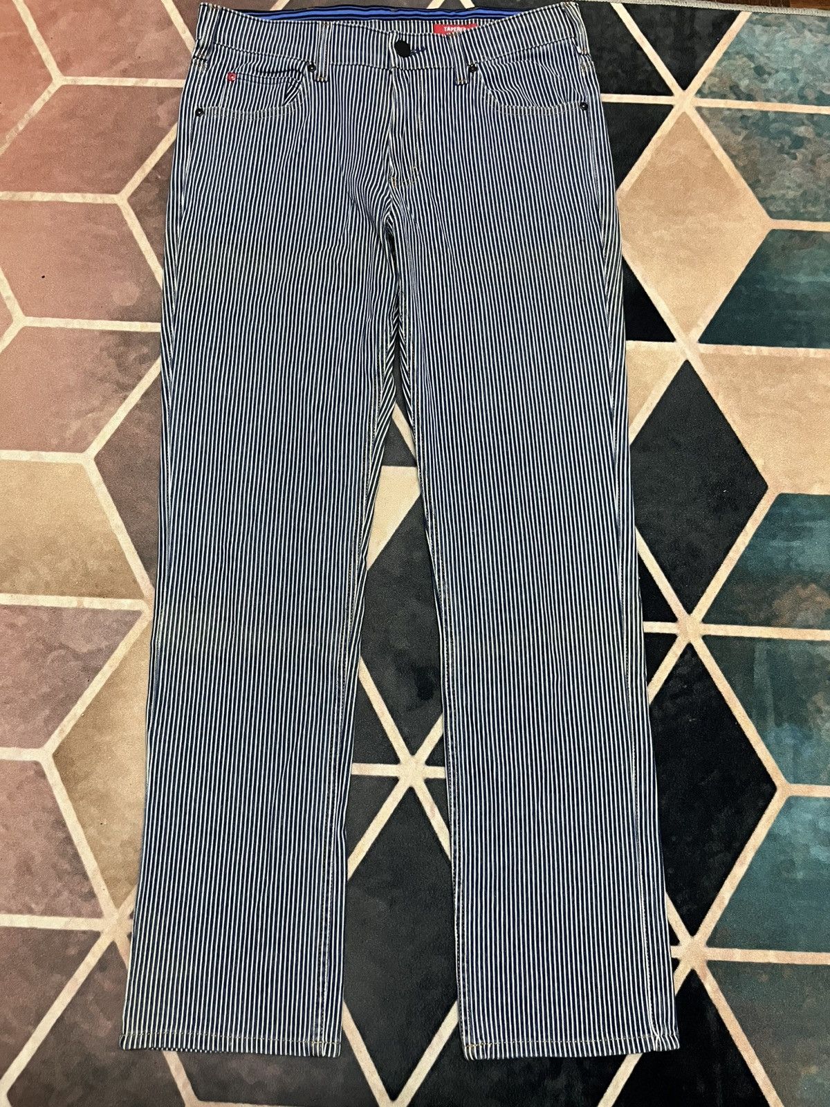 Japanese Brand Navy Raw Denim Worker Hickory Style Size US 34 / EU 50 - 4 Thumbnail