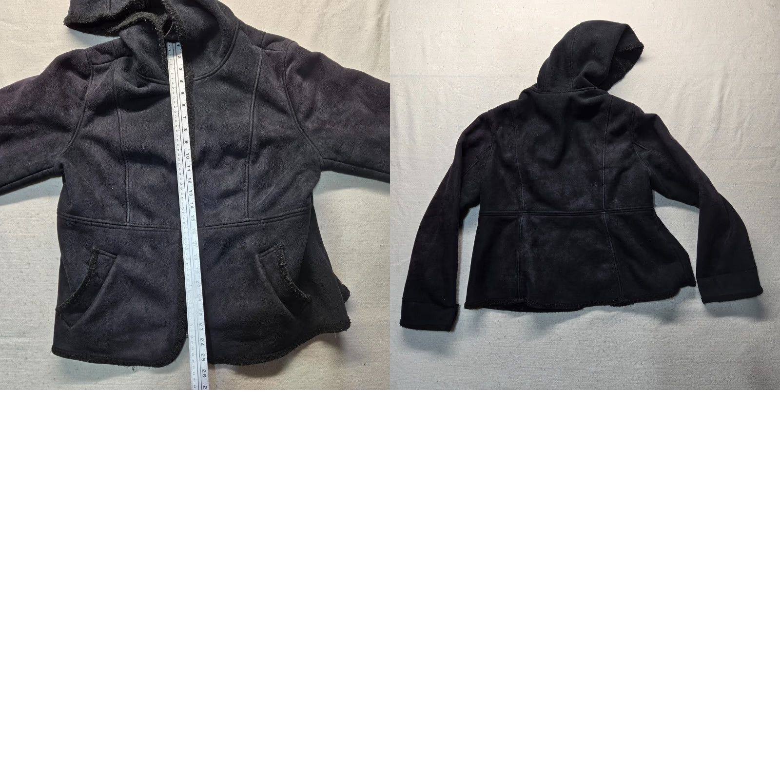 Faded Glory Faded Glory Jacket Solid Black Coat Full Zip Heavy Winter XL Womens Adult Jacket Size XL / US 12-14 / IT 48-50 - 8 Thumbnail