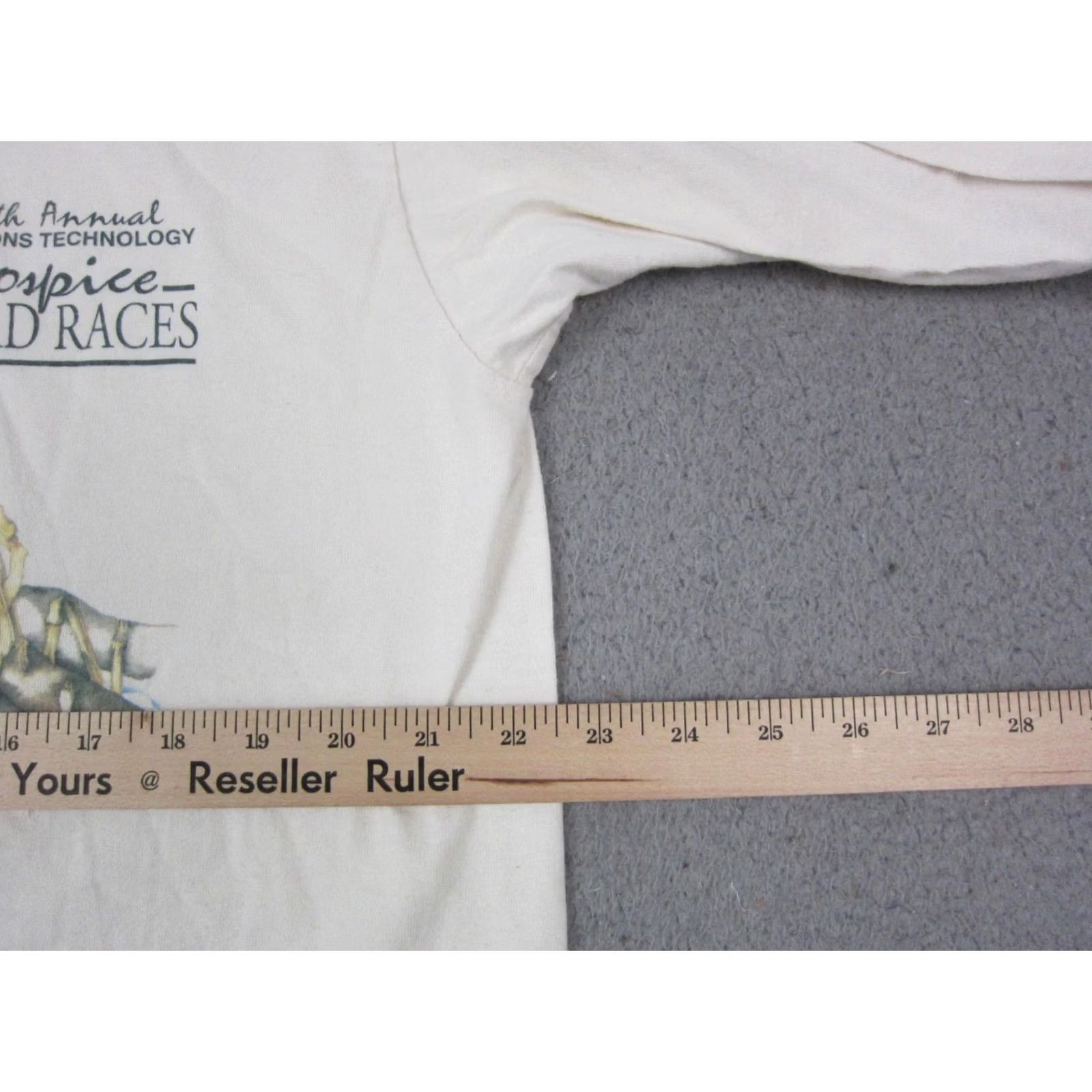 Fruit Of The Loom Vintage Marathon Shirt Mens Extra Large White Iowa Corn Single Stitch USA Made Size US XL / EU 56 / 4 - 7 Thumbnail