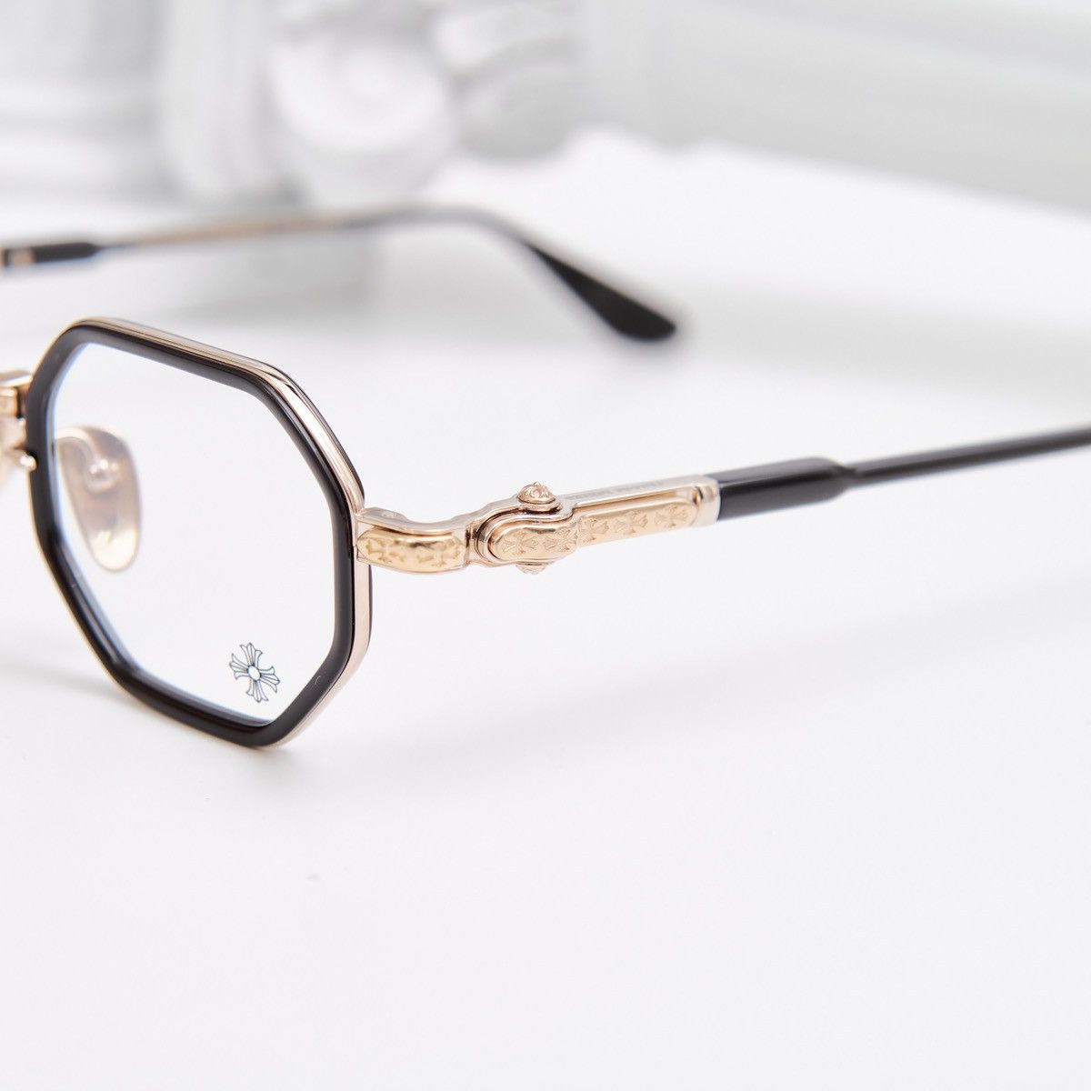Chrome Hearts CHROME HEARTS TATTERS CLASSIC BROWN - GOLD PLATED GLASSES Size ONE SIZE - 3 Thumbnail
