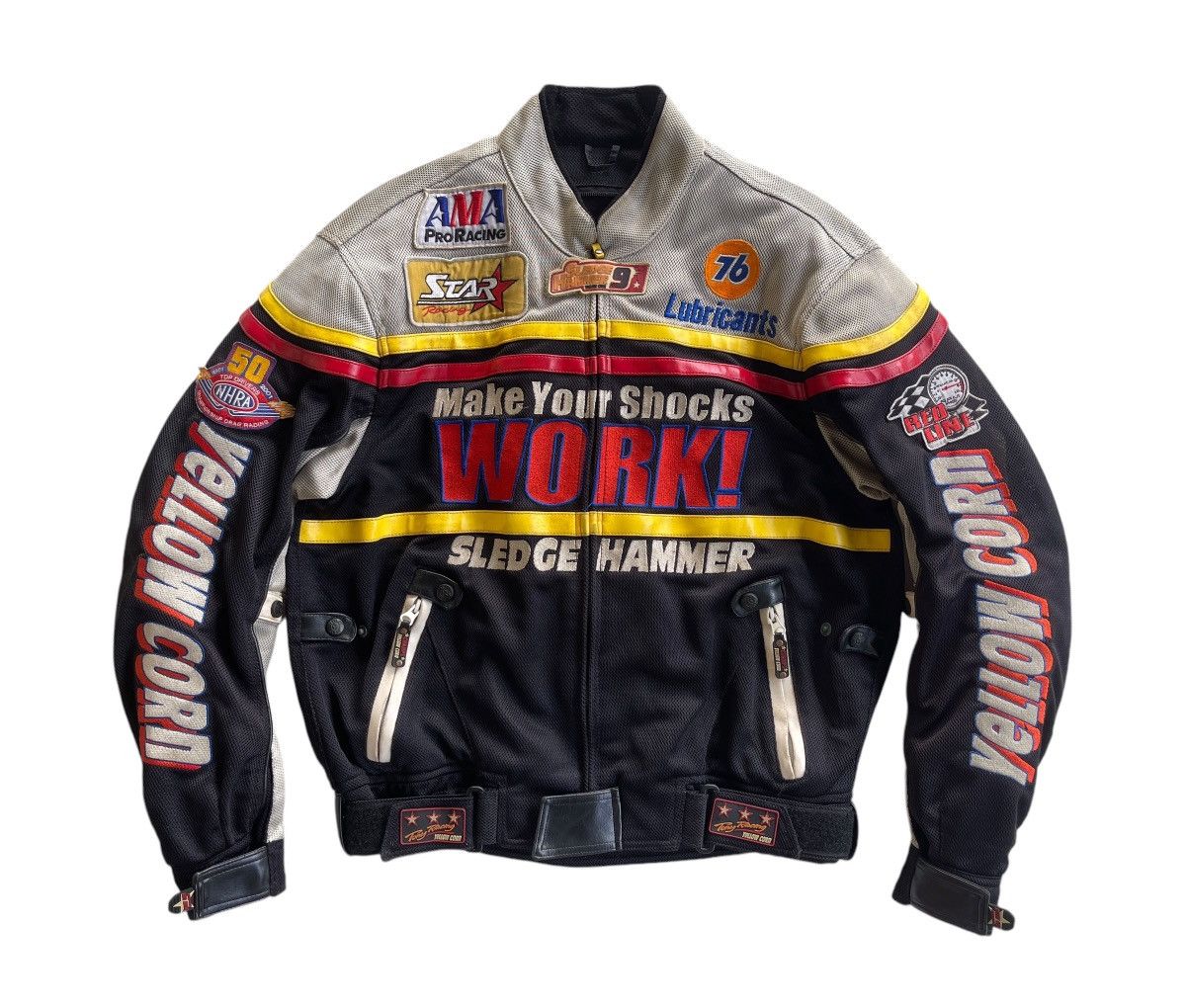 YELLOW CORN Vintage Yellow Corn X Lubricant NHRA Racing Schoeller Jacket Size US L / EU 52-54 / 3 - 5 Thumbnail