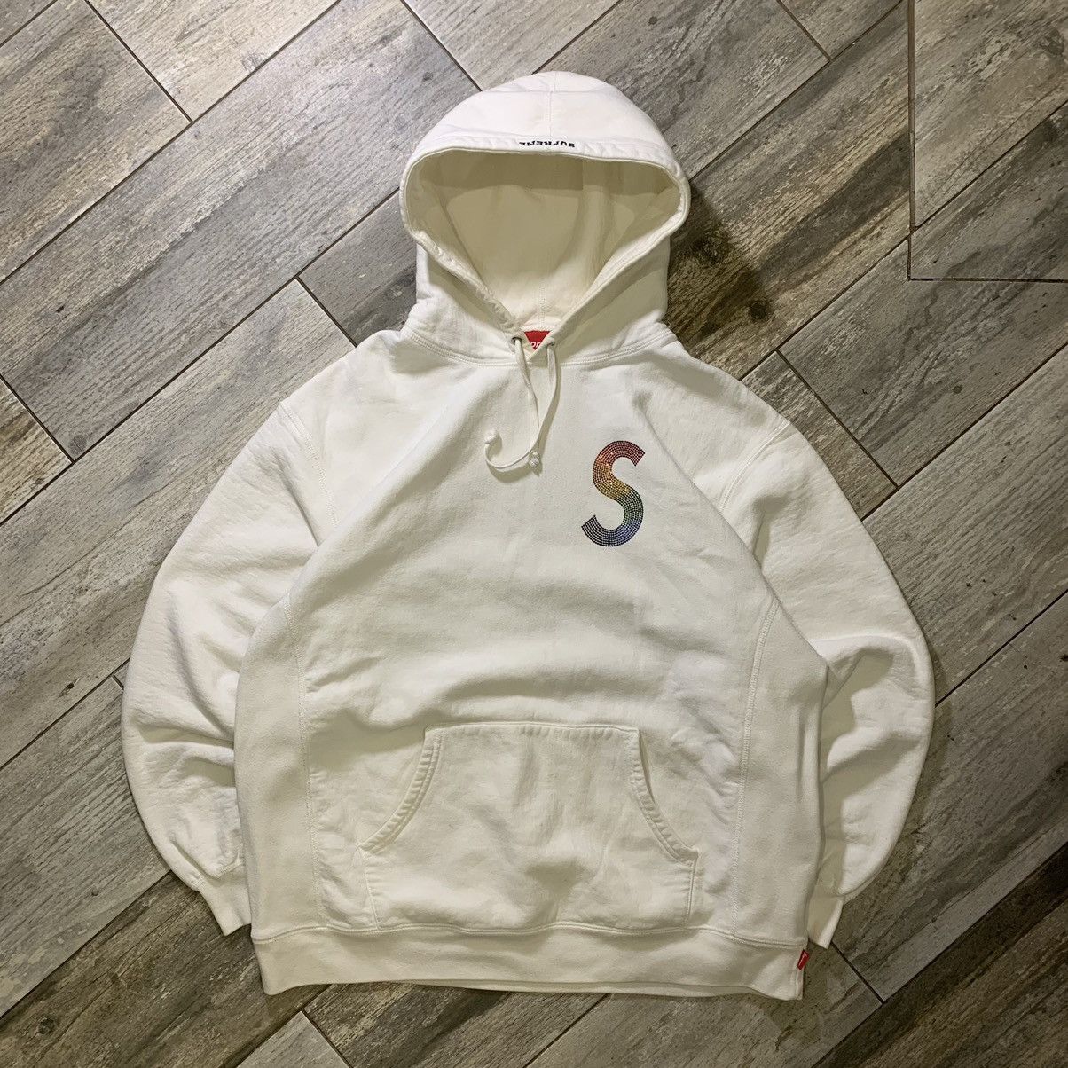 Streetwear × Supreme × Swarovski SWAROWSKI x SUPREME S logo hoodie 
