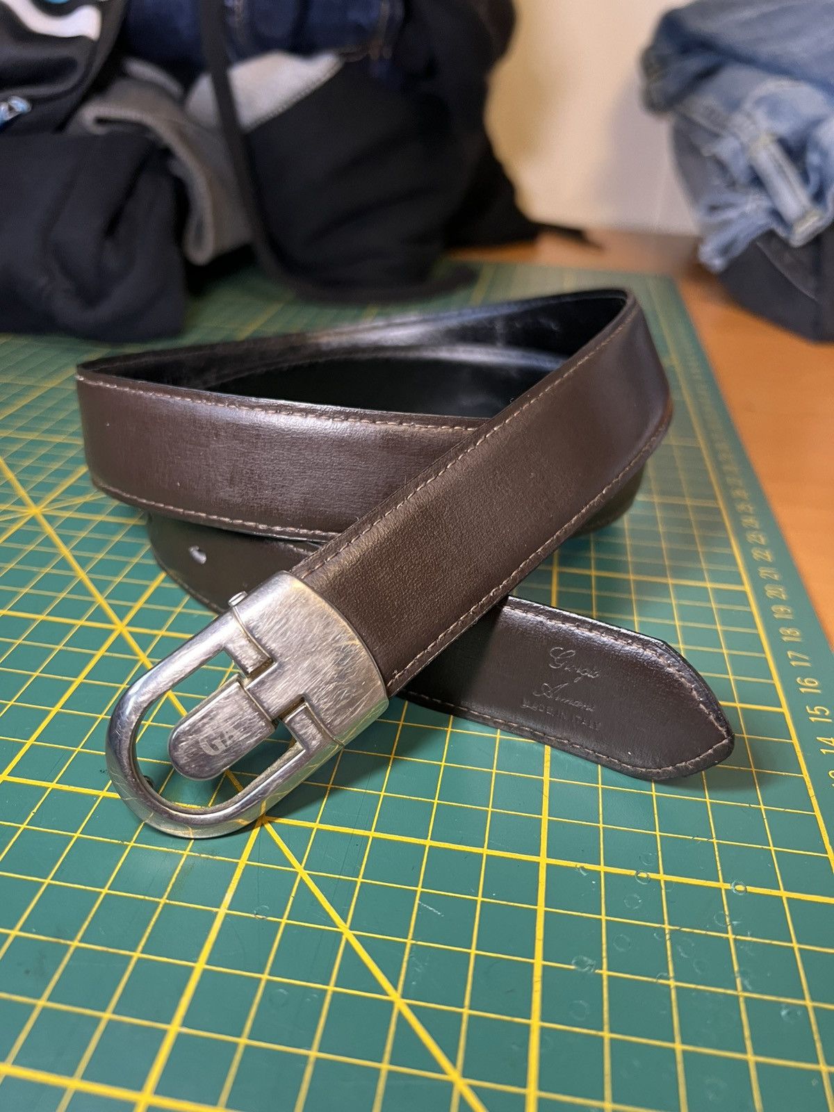 Giorgio Armani Vintage Georgio Armani reversible two-tone leather belt Size ONE SIZE - 1 Thumbnail