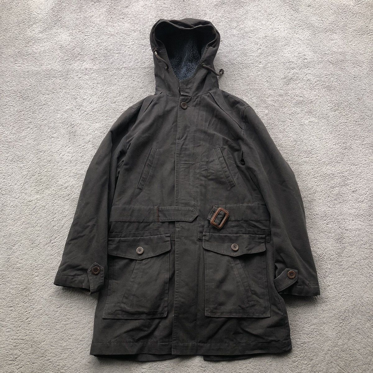 image of Dolce Gabbana D&g Heavy Duty Utility Parka Jacket Coat in Brown, Men's (Size Medium)