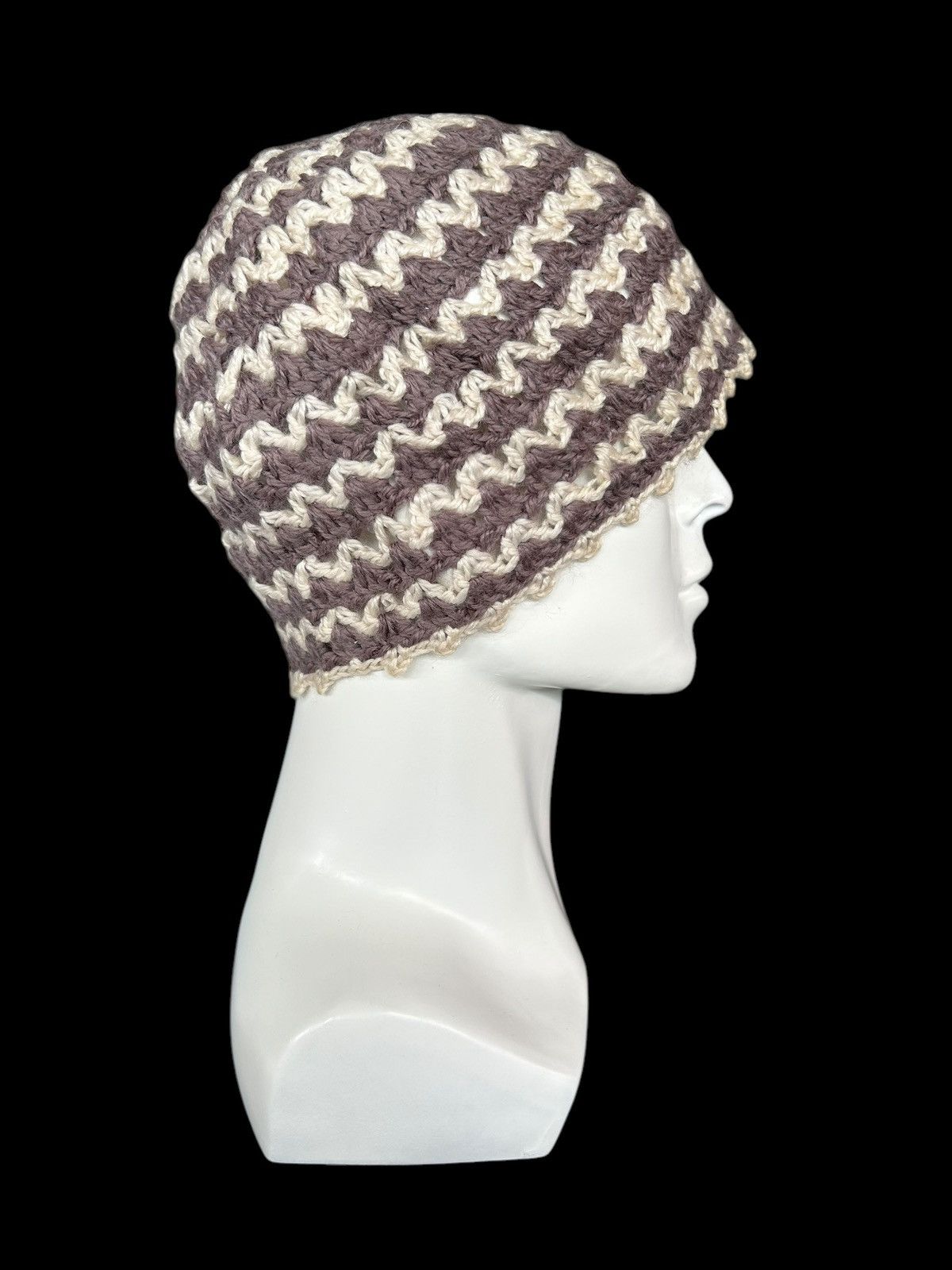 Japanese Brand × Kapital × Vintage Crochet Knitted Handmade Rare Big Beanie Hats ☠️☠️ Size ONE SIZE - 3 Thumbnail