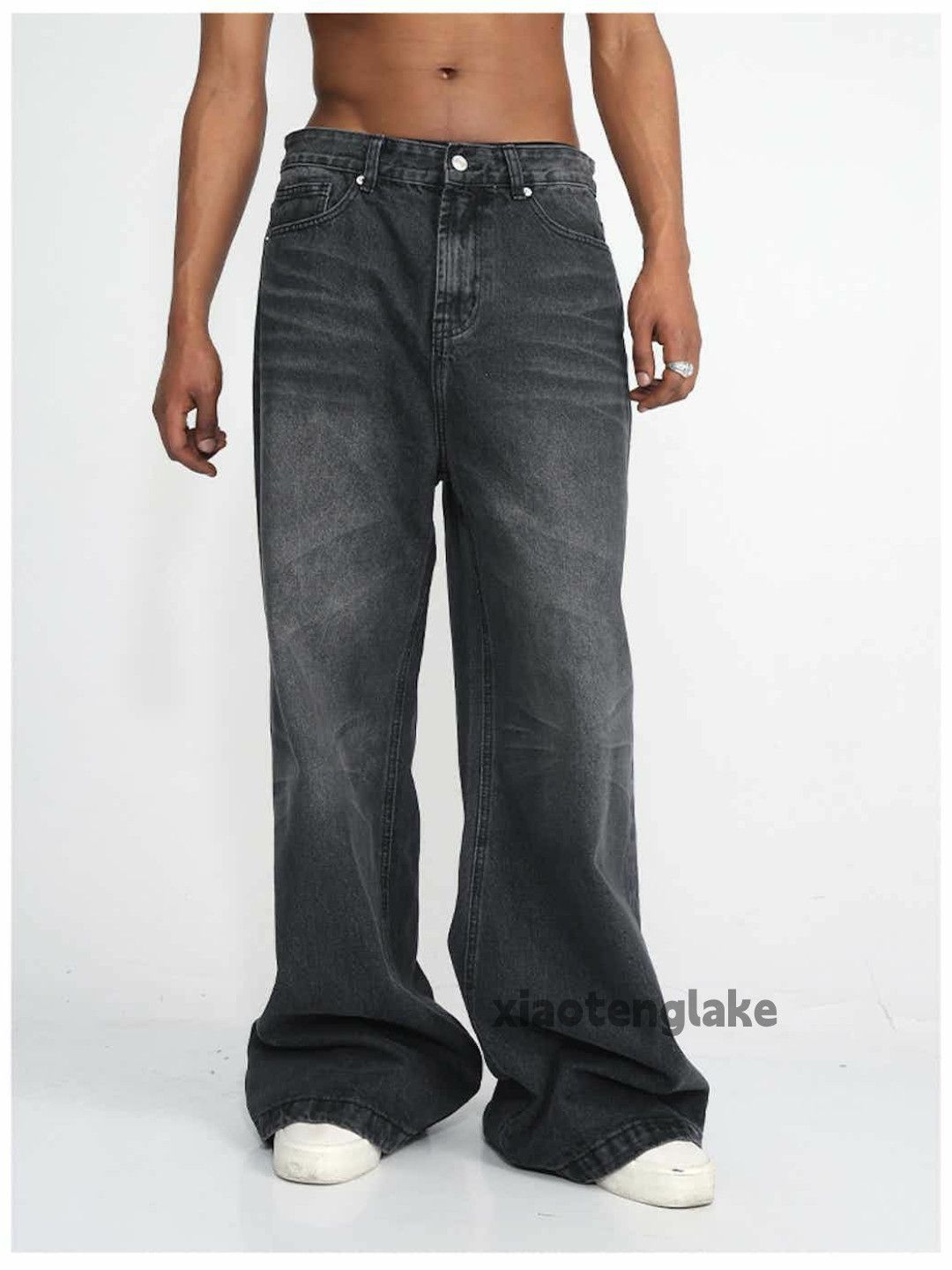 Jean × Vintage washed faded cleanfit yuppie baggy flared jeans Size US 32 / EU 48 - 2 Thumbnail