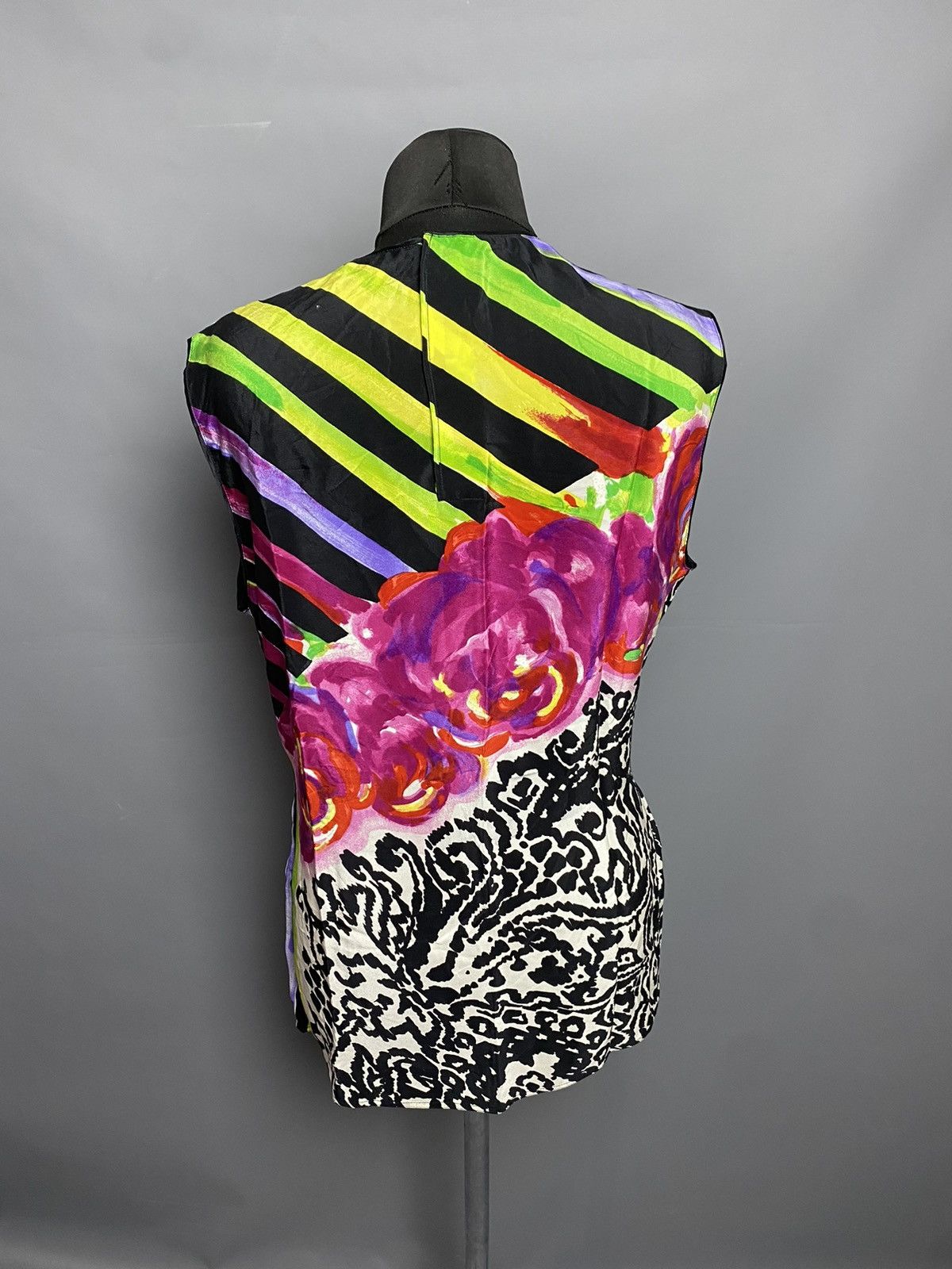Versace Gianni Versace 80s Womens Floral Lightweight Tank Top Sz 46 Size L / US 10 / IT 46 - 2 Thumbnail