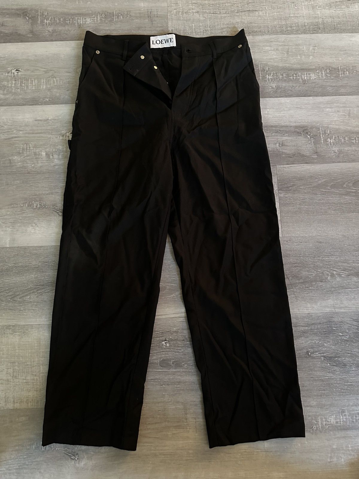 Loewe Loewe Black Straight-Leg Trousers Size US 30 / EU 46 - 1 Thumbnail
