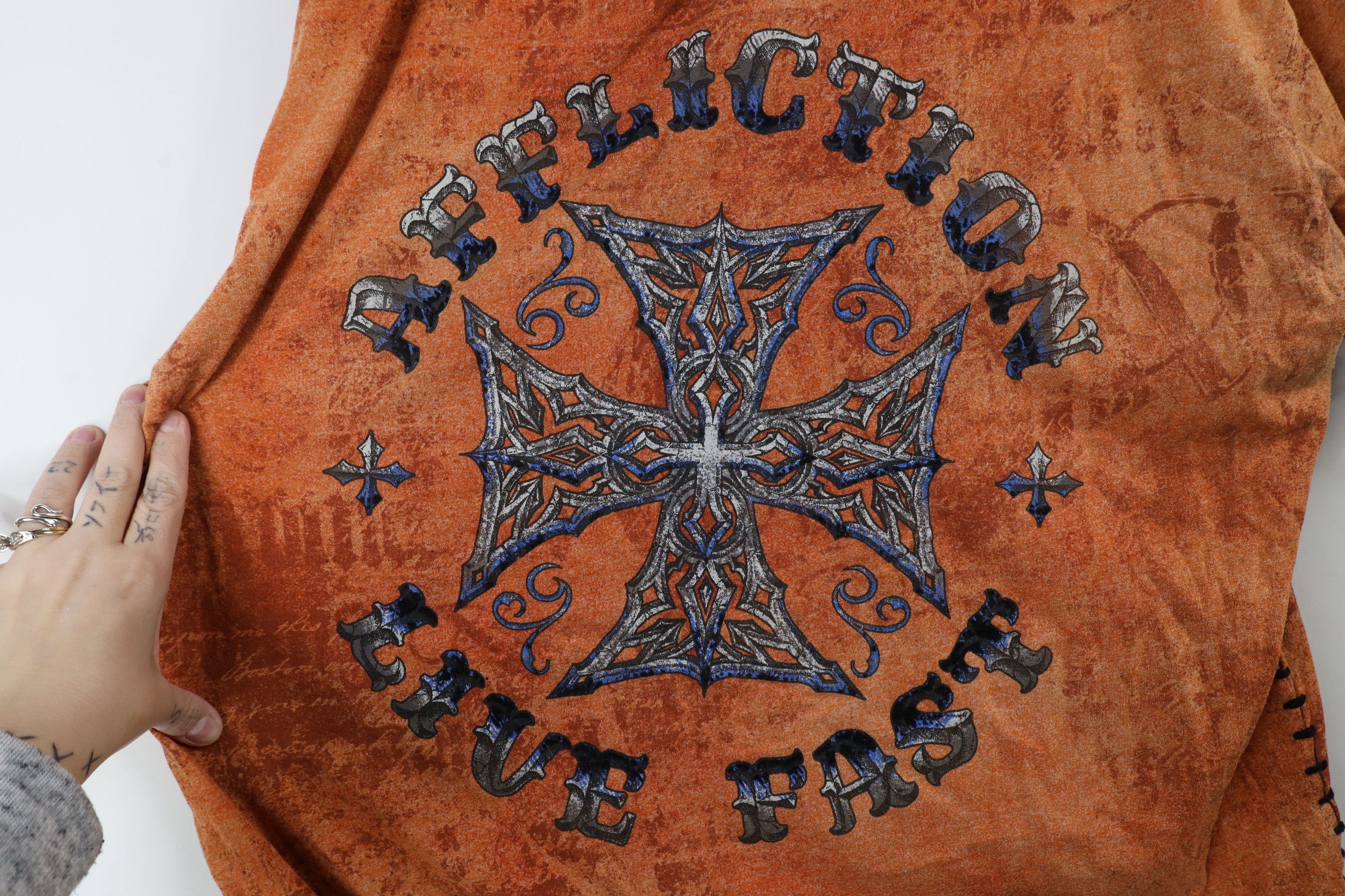 Affliction × Vintage Vintage Affliction Acid Wash UFC MMA Fighting T-Shirt USA Size US XXL / EU 58 / 5 - 4 Thumbnail