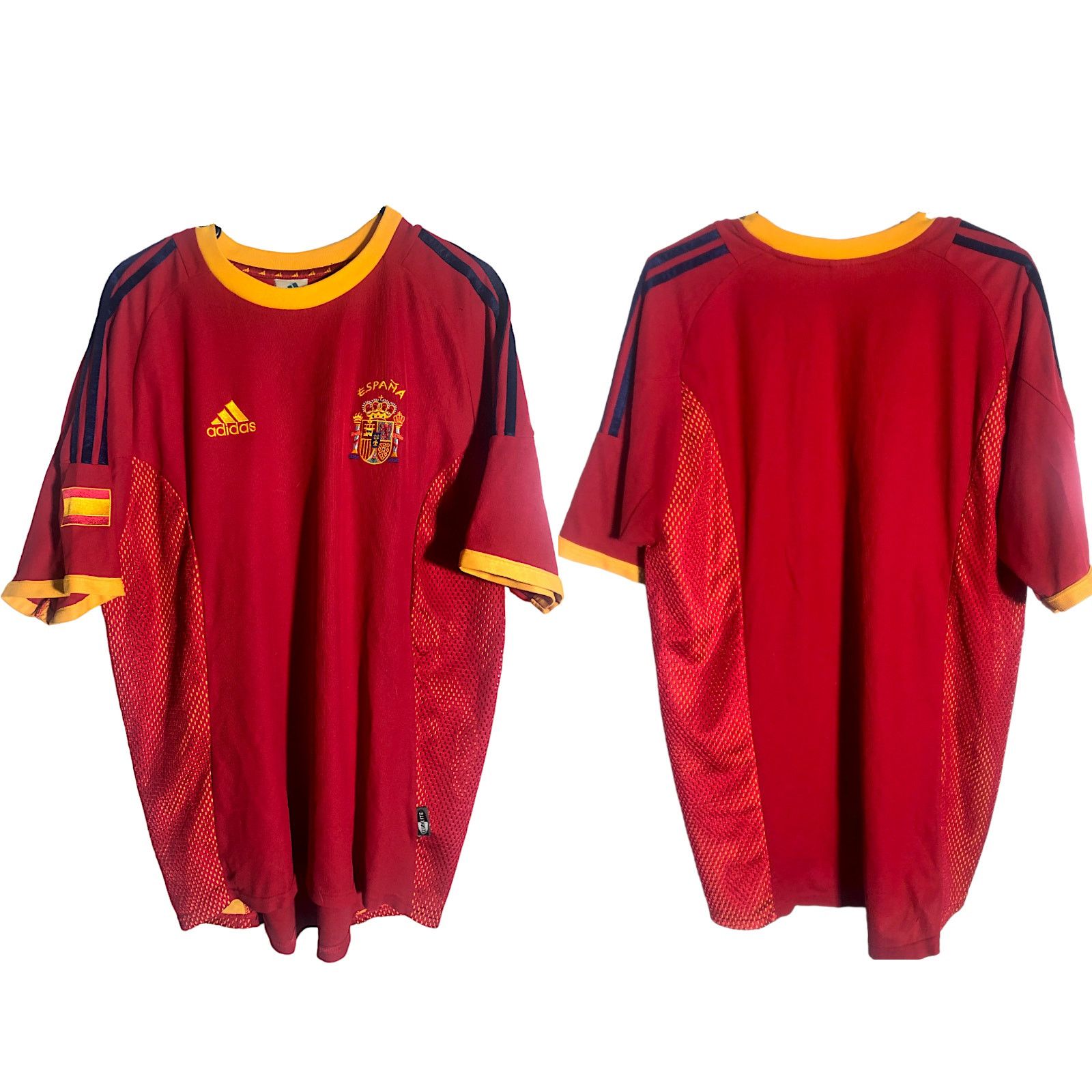 Adidas Spain World Cup 2002 Authentic Adidas Soccer Jersey - Large Size US L / EU 52-54 / 3 - 3 Thumbnail