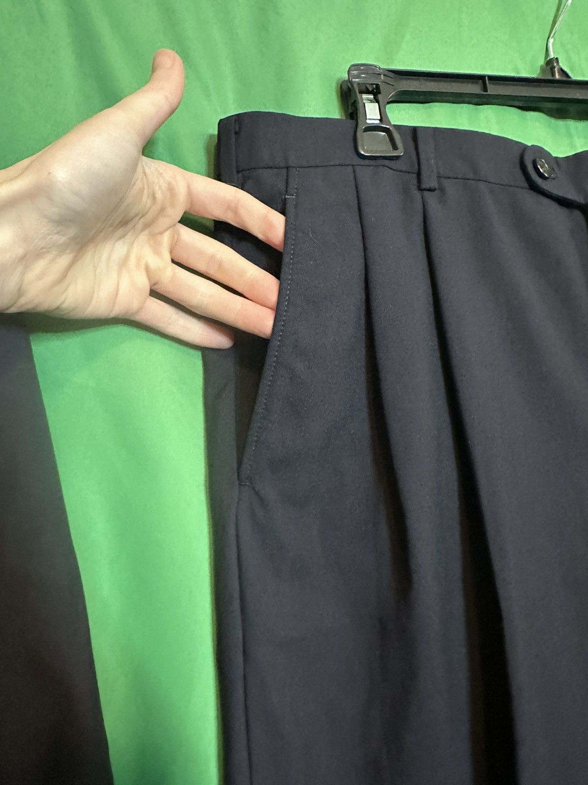 Designer ROTHMAN’S New York $1400 navy blue wool 2pc suit Size 44R - 10 Thumbnail
