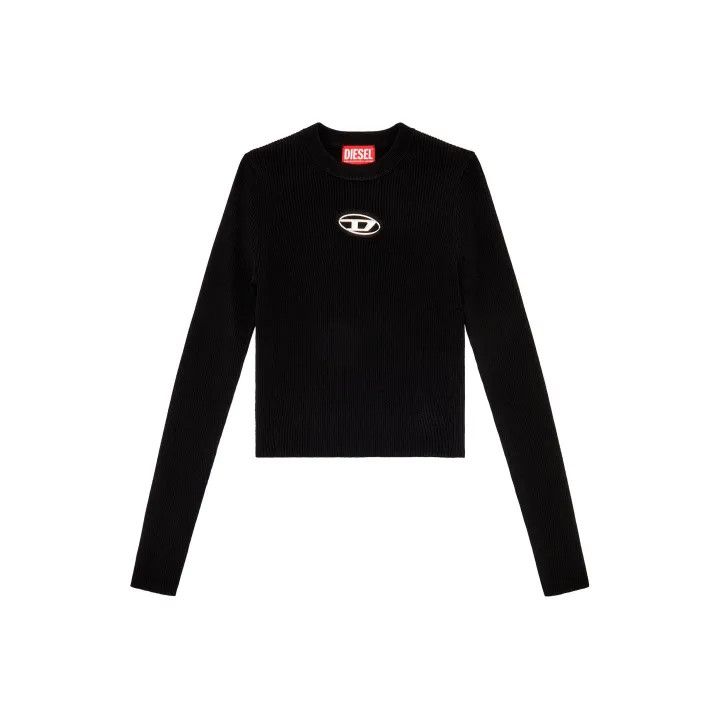Diesel Diesel Long Sleeve Ribbed Knit Top for Women 0079 Size S / US 4 / IT 40 - 1 Thumbnail