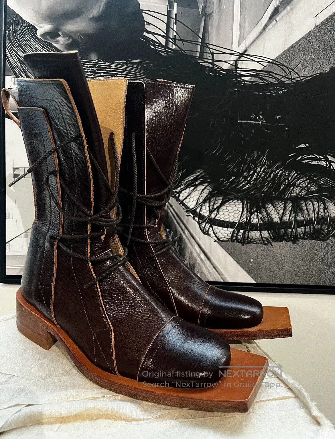 Beauty Beast stylish leather lace. Size US 9 / EU 42 - 2 Thumbnail
