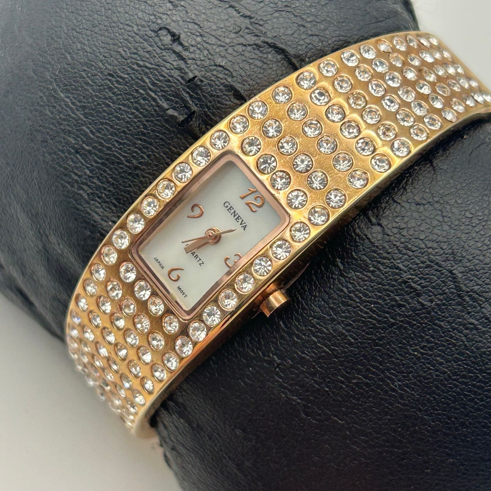 Geneva Geneva Rose Gold Crystal Embellishments Womens Bangle Watch Size ONE SIZE - 2 Thumbnail