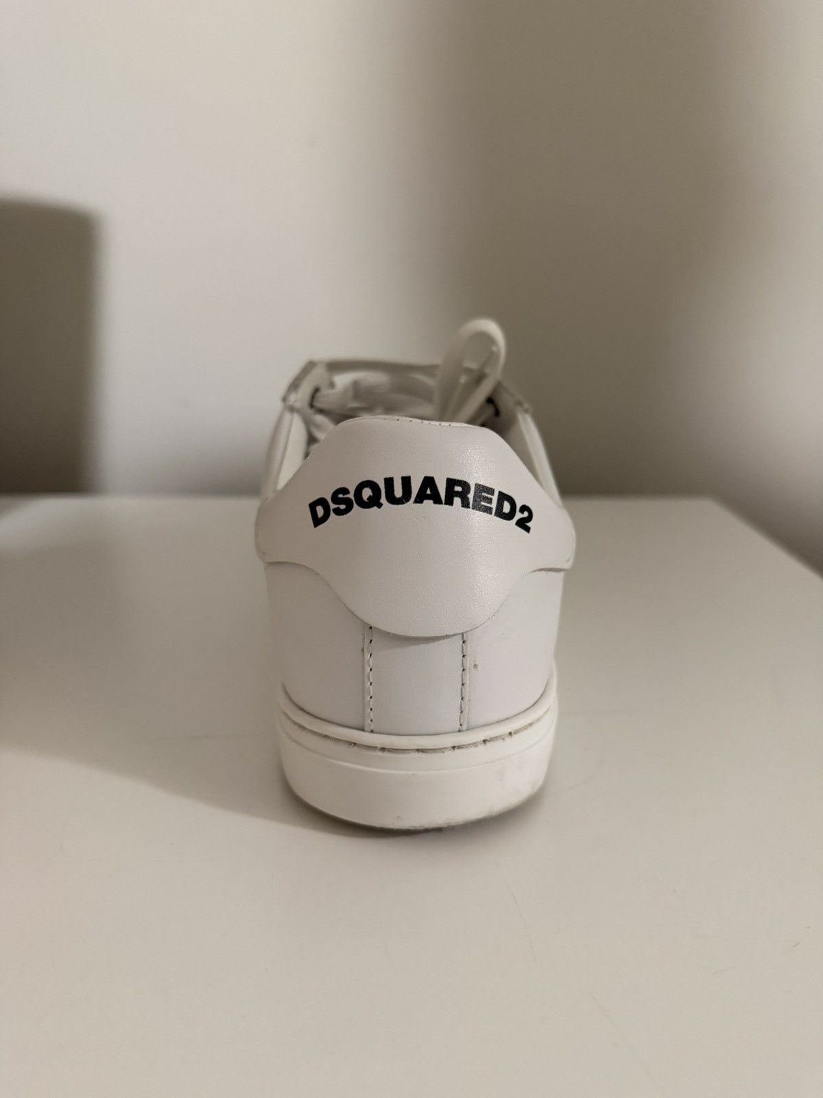 Dsquared2 DSQUARED White Leather Sneakers Size US 6.5 / EU 39-40 - 4 Thumbnail