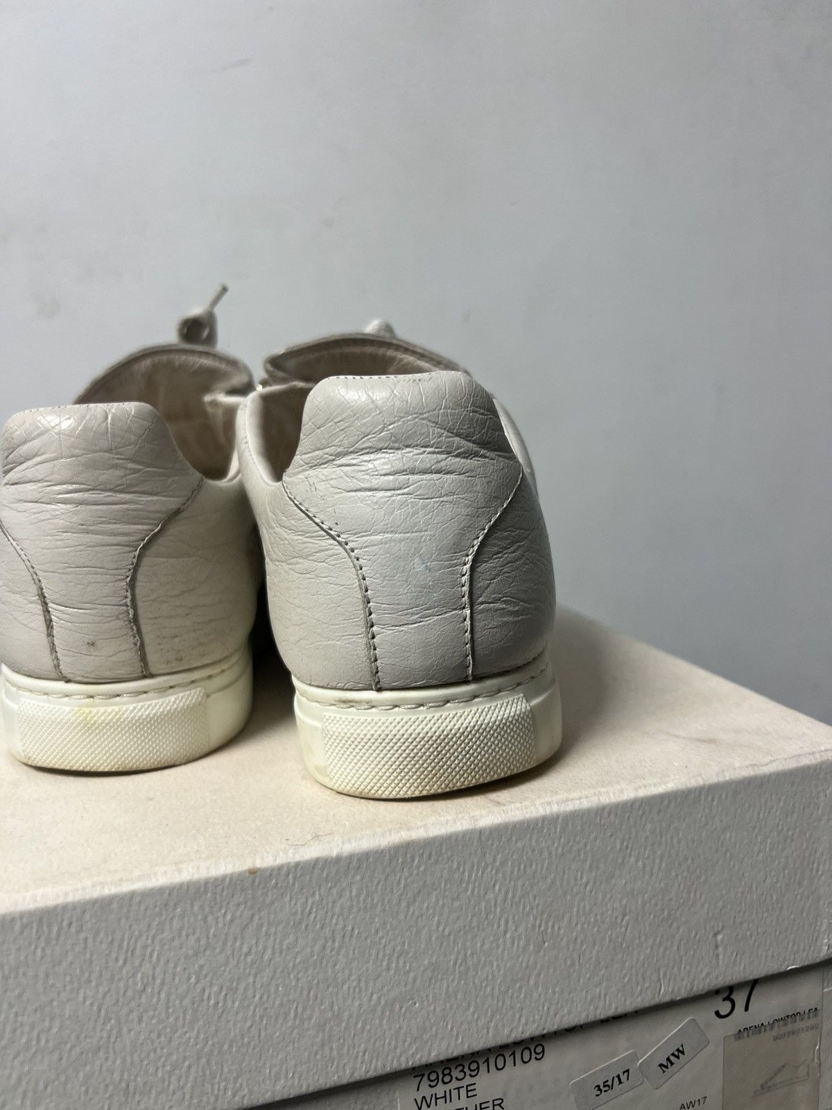 Balenciaga Balenciaga Arena Low Top Sneaker White Leather Size US 7.5 / EU 40-41 - 11 Thumbnail