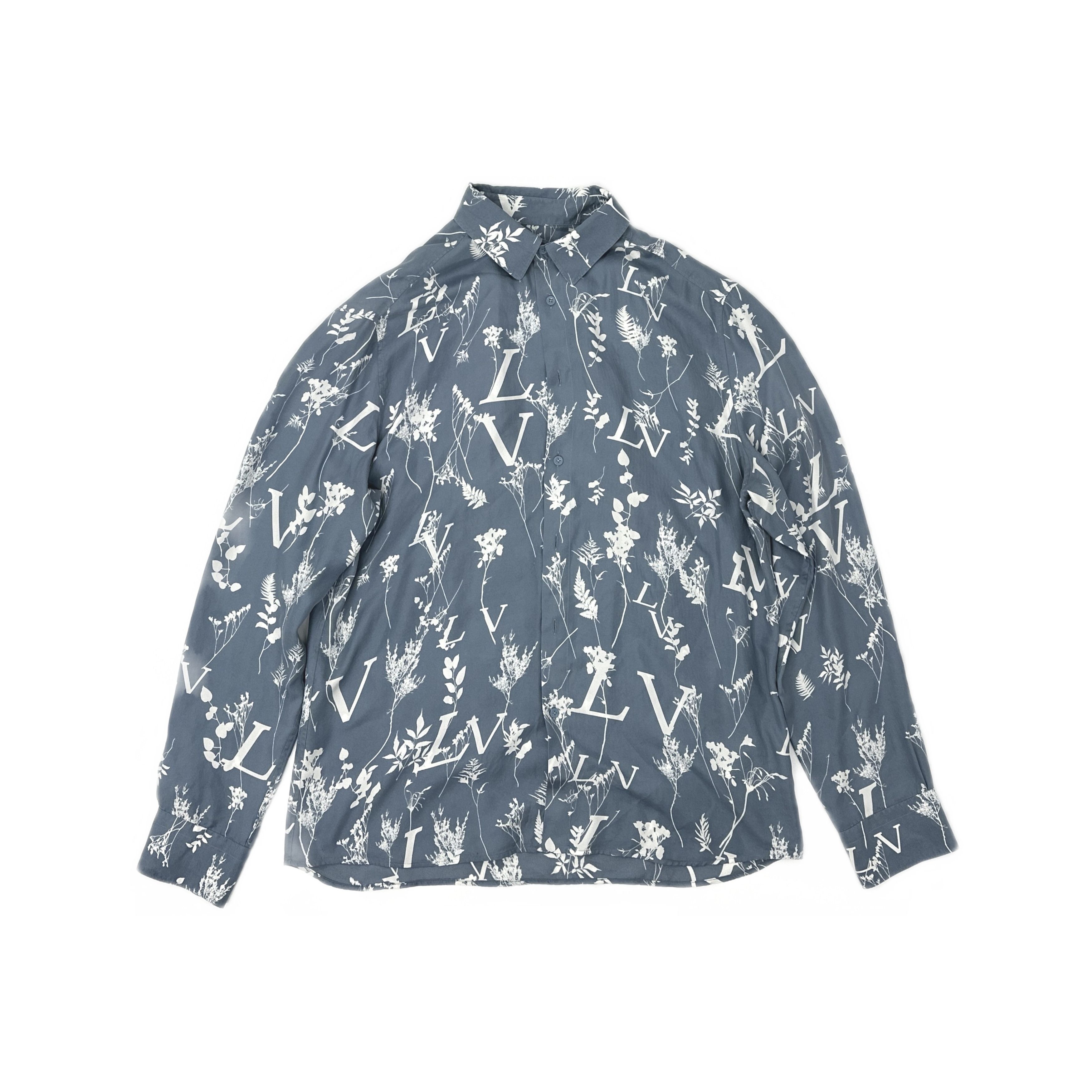 Louis Vuitton Louis Vuitton Floral Logo Silk Shirt Size XL Size US XL / EU 56 / 4 - 1 Thumbnail