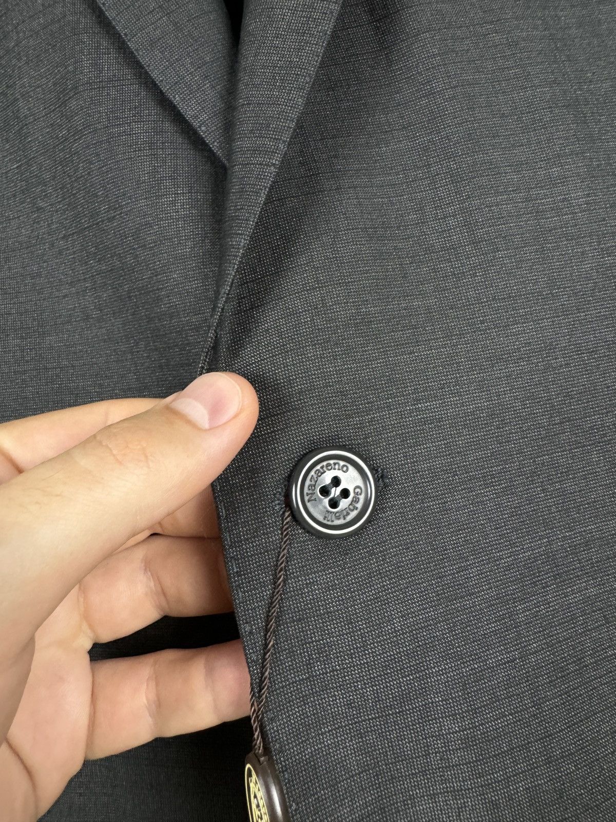 Nazareno Gabrielli BNWT Nazareno Gabrielli 2 pcs Panda grey 2 button wool suit Size 42R - 8 Thumbnail