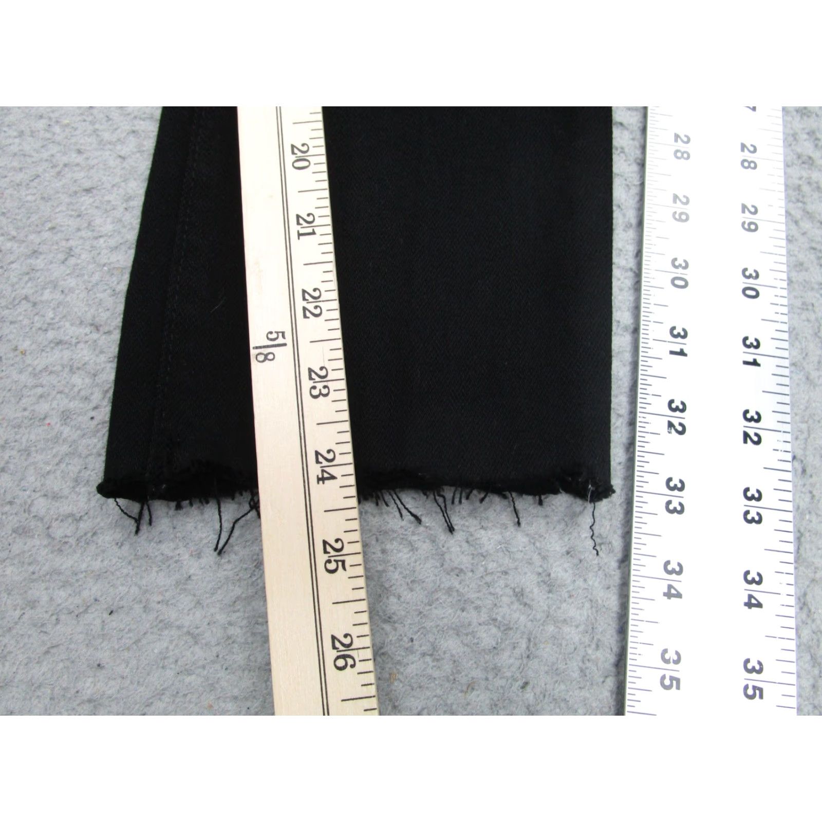 L'AGENCE L'Agence Jeans Womens 23 Black Sada Cropped Slim Raw Hem High Rise Stretch Denim Size 40" / US 18 - 2 Thumbnail