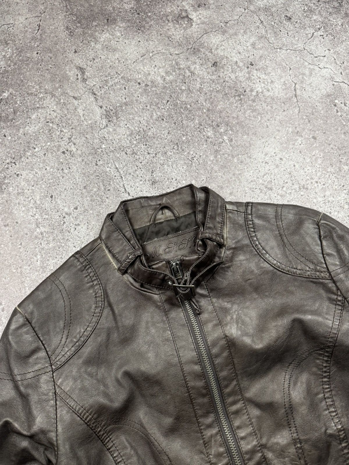 Japanese Brand Vintage Real Leather Avant Garde Y2K Japanesse Opium Jacket Size XS / US 0-2 / IT 36-38 - 3 Thumbnail