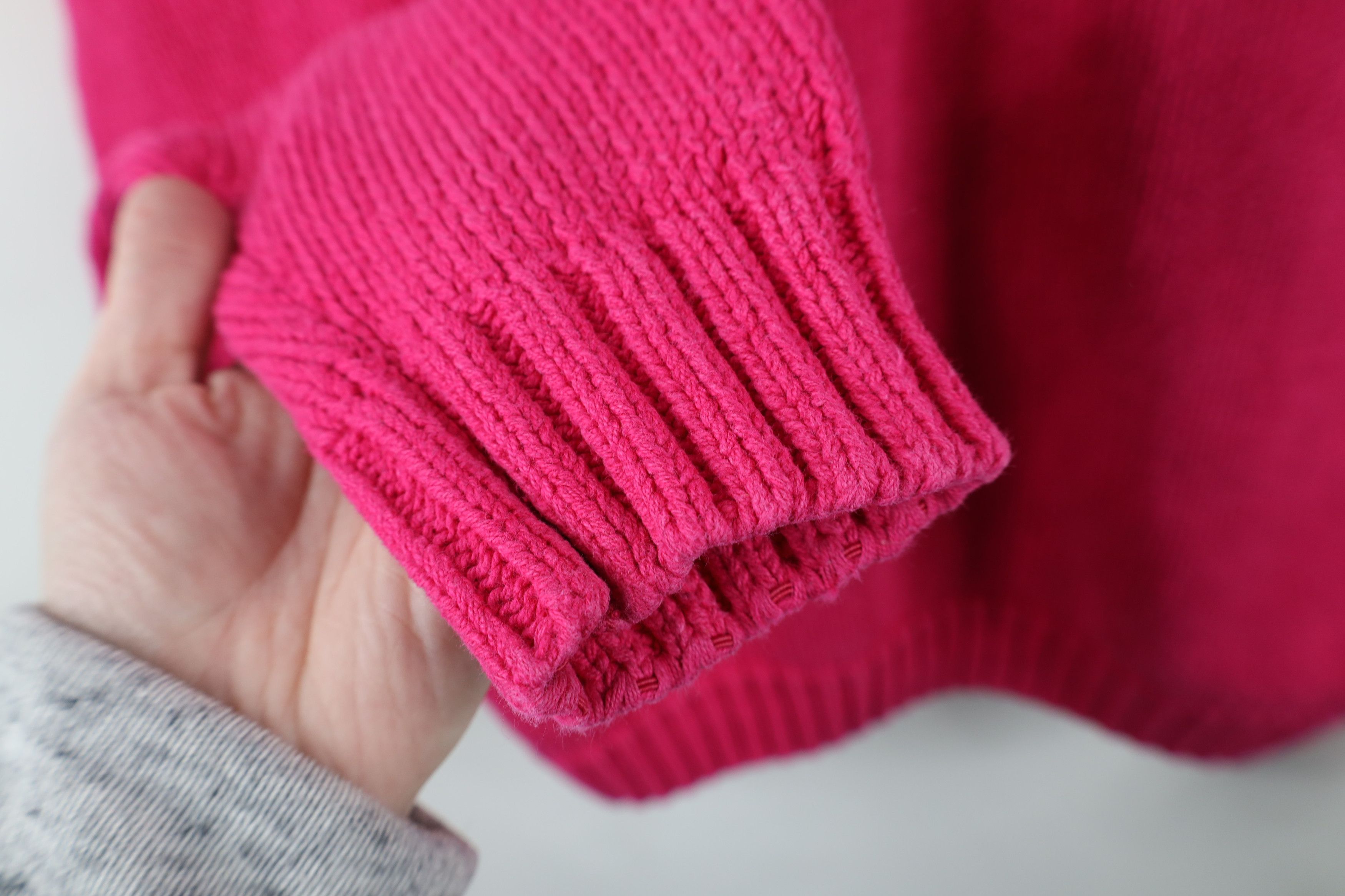 Gap × Vintage Vintage 90s Gap Heavy Cotton Knit Crewneck Sweater Pink Size US M / EU 48-50 / 2 - 6 Thumbnail