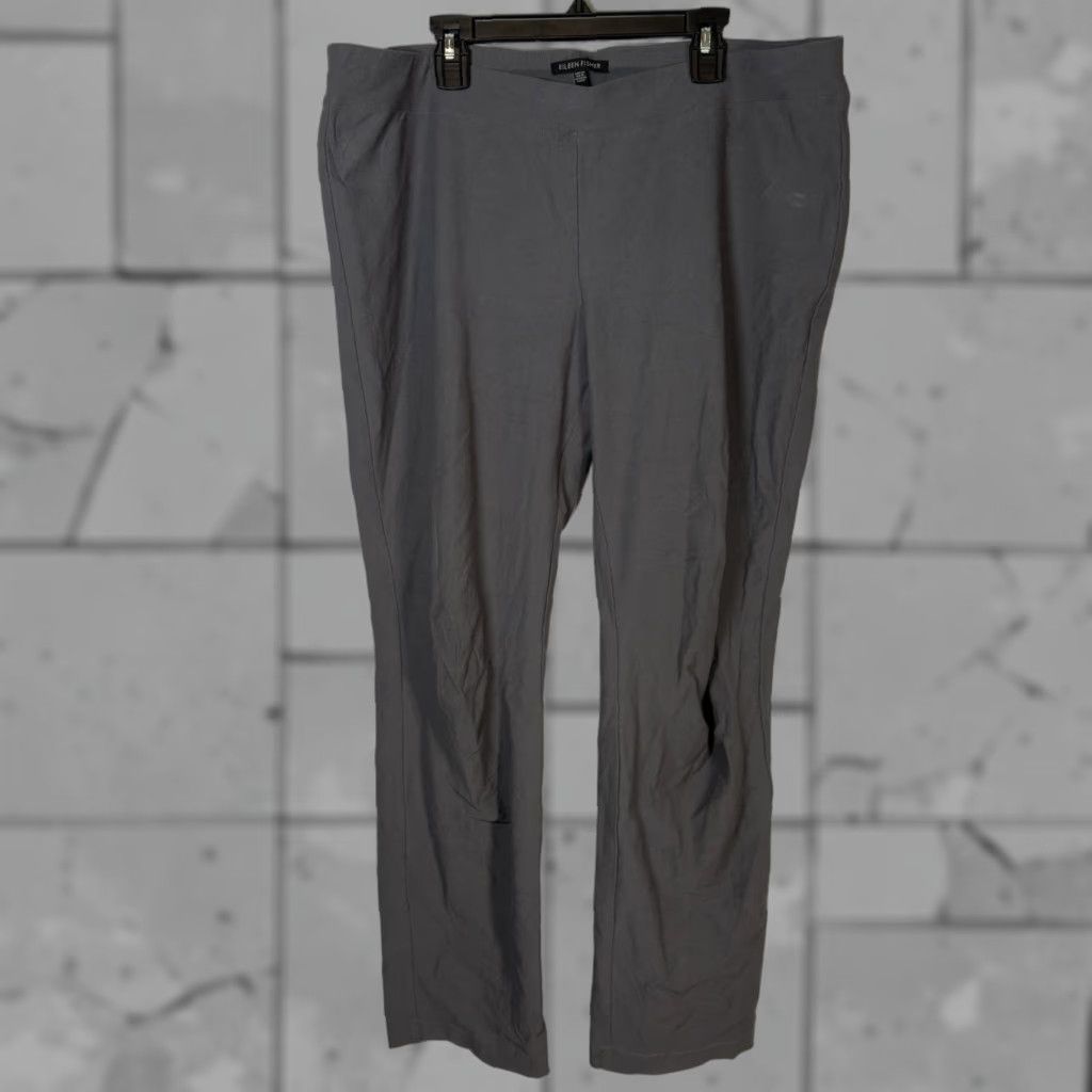 Eileen Fisher EILEEN FISHER Pants Women L Gray Casual Stretch Ankle Regular Womens Size 36" / US 14 / IT 50 - 1 Thumbnail