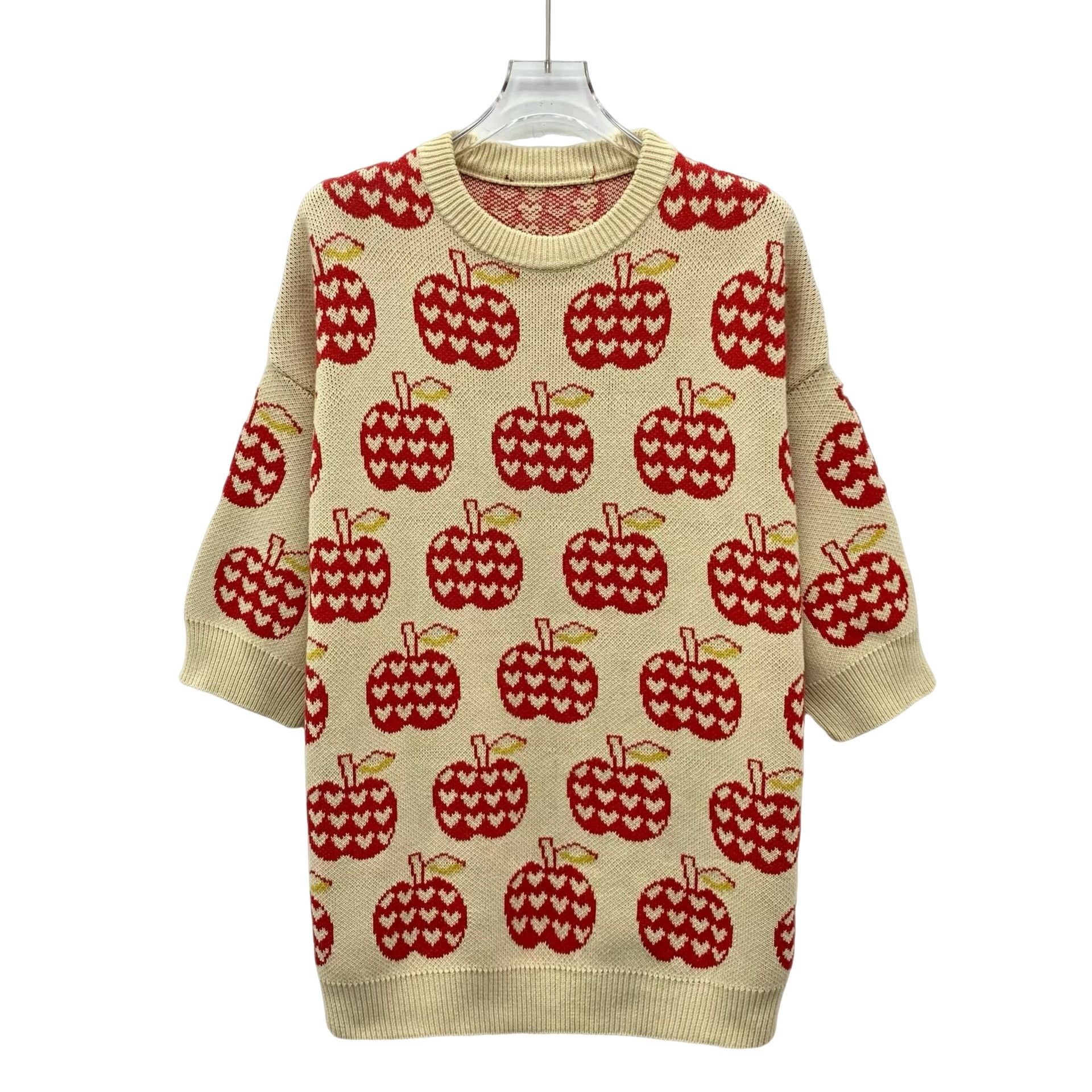 Gucci Gucci Apple Intarsia Knit Sweater Size M Size US M / EU 48-50 / 2 - 1 Thumbnail