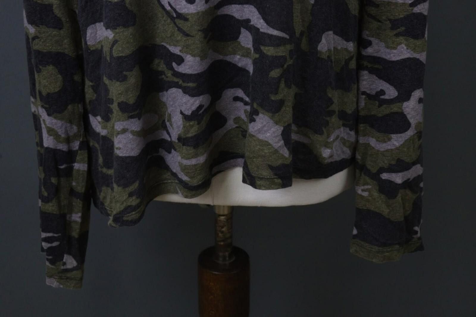 Zadig & Voltaire Zadig & Voltaire Multicolor Camo Linen Blouse Top Size XL Size XL / US 12-14 / IT 48-50 - 3 Thumbnail