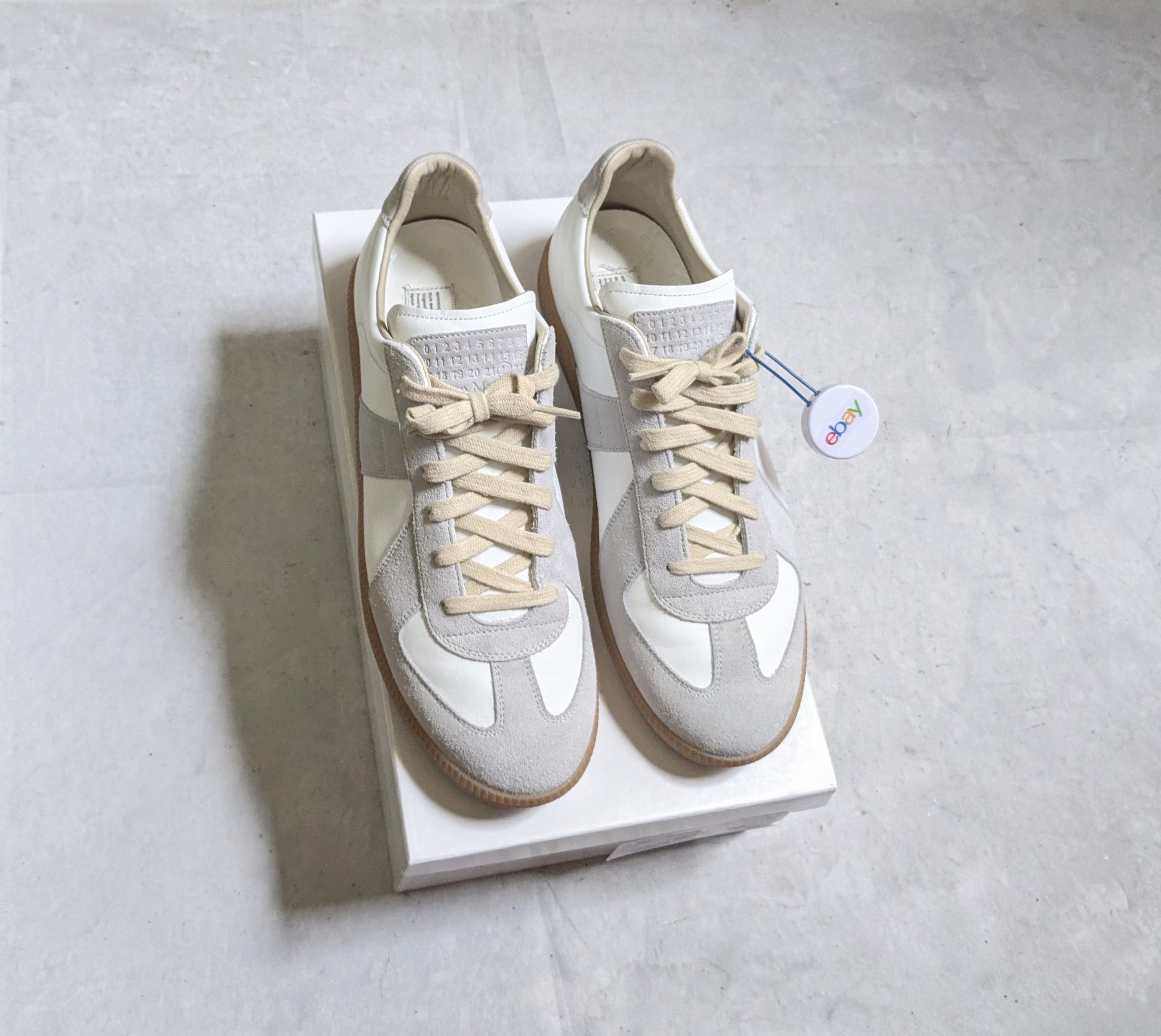Maison Margiela Maison Margiela GAT Replica White Gray 11 44 Low Top Size US 11 / EU 44 - 1 Thumbnail