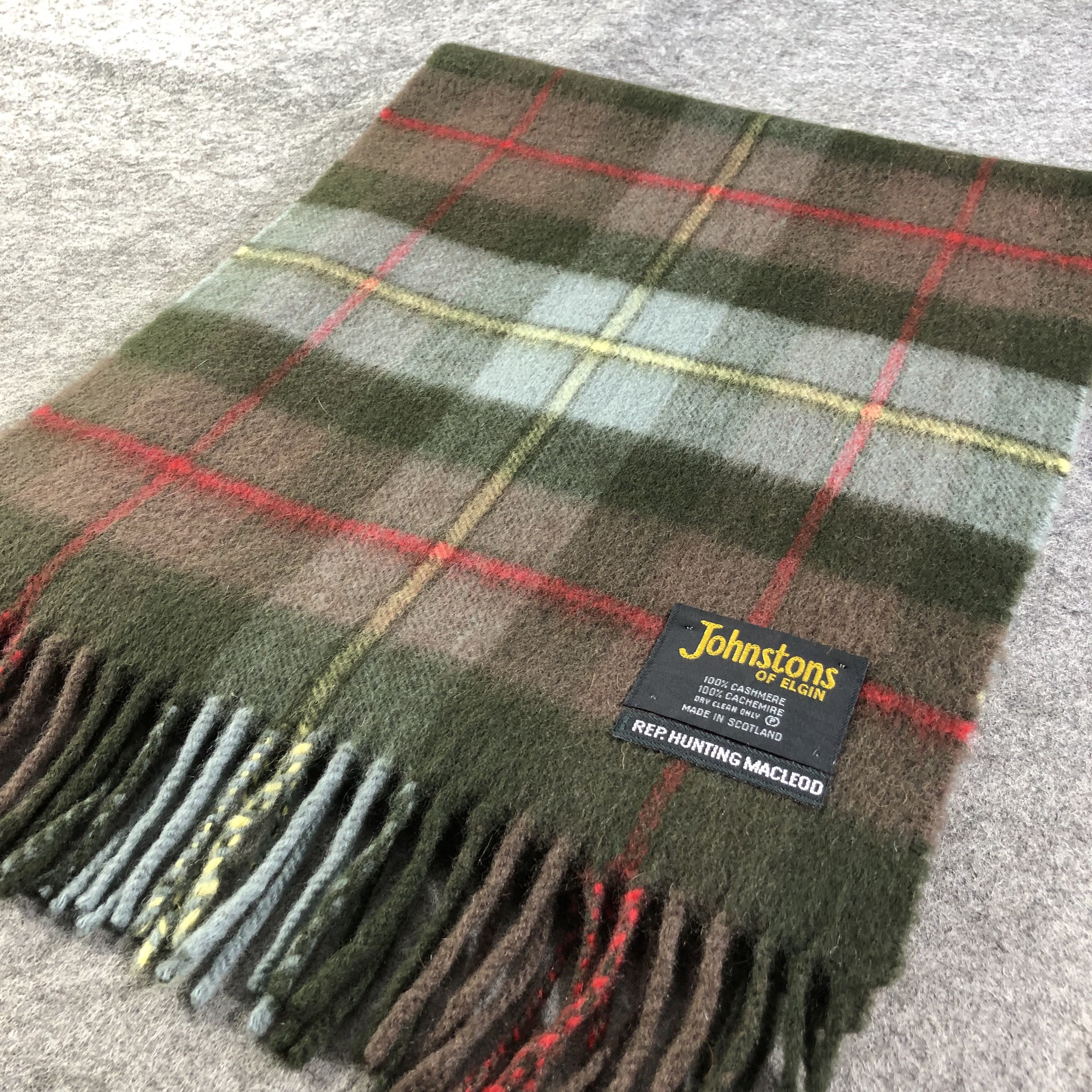 Johnstons Of Elgin Johnstons of Elgin Tartan Cashmere Scarf Muffler V1365 Size ONE SIZE - 3 Thumbnail