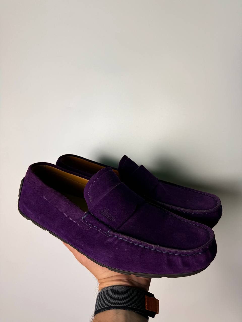 Gucci Men's Moccasin 282732 Suede Loafers