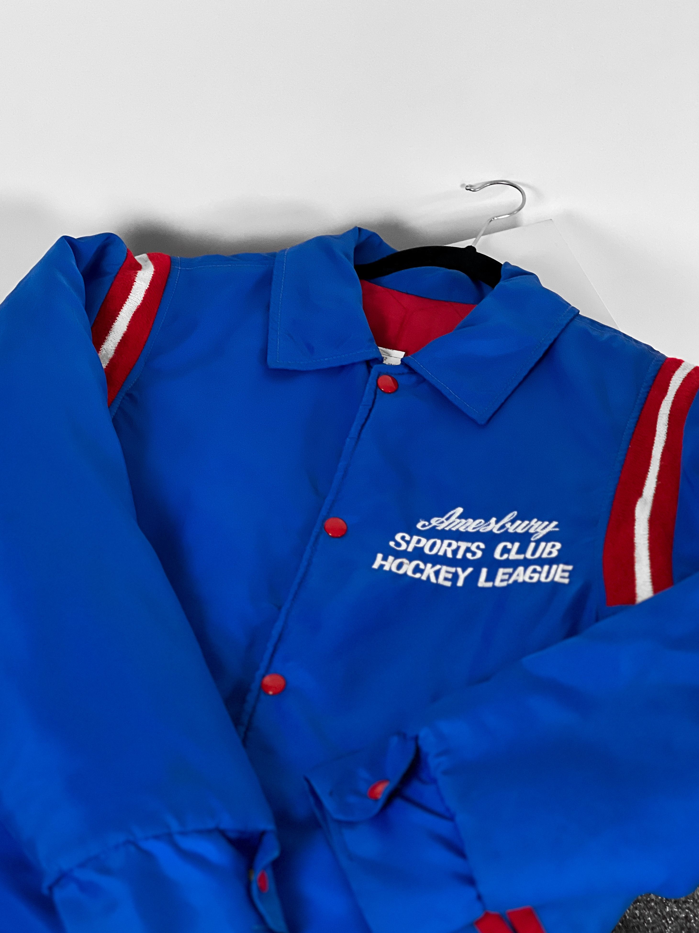 Vintage Amesbury Sports Club Hockey League Coach Jacket (70–80s) Size US L / EU 52-54 / 3 - 7 Thumbnail