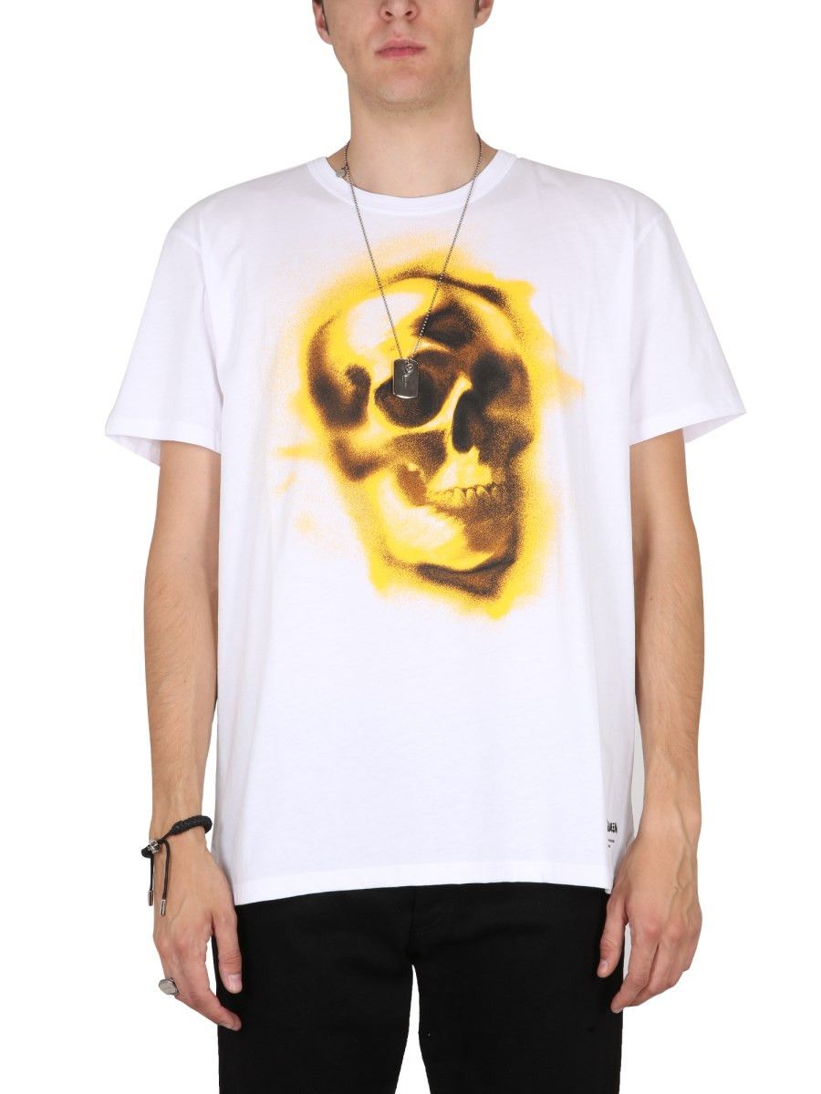 Alexander McQueen o1y1024 T-Shirt In White Size US L / EU 52-54 / 3 - 1 Thumbnail