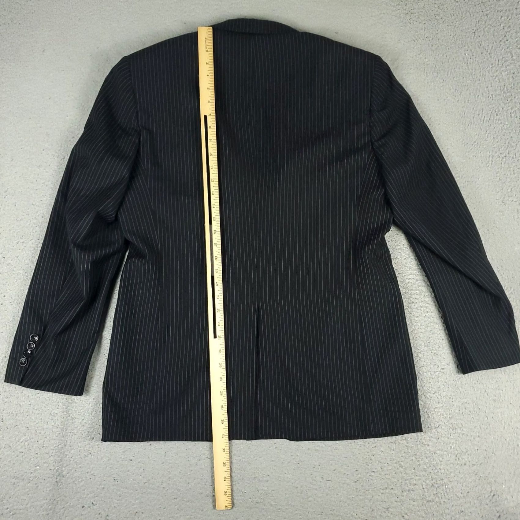 Giorgio Armani Giorgio Armani Jacket Blazer Mens Size 52 Black Fitted Super 180s Wool Italy Size 52R - 7 Thumbnail