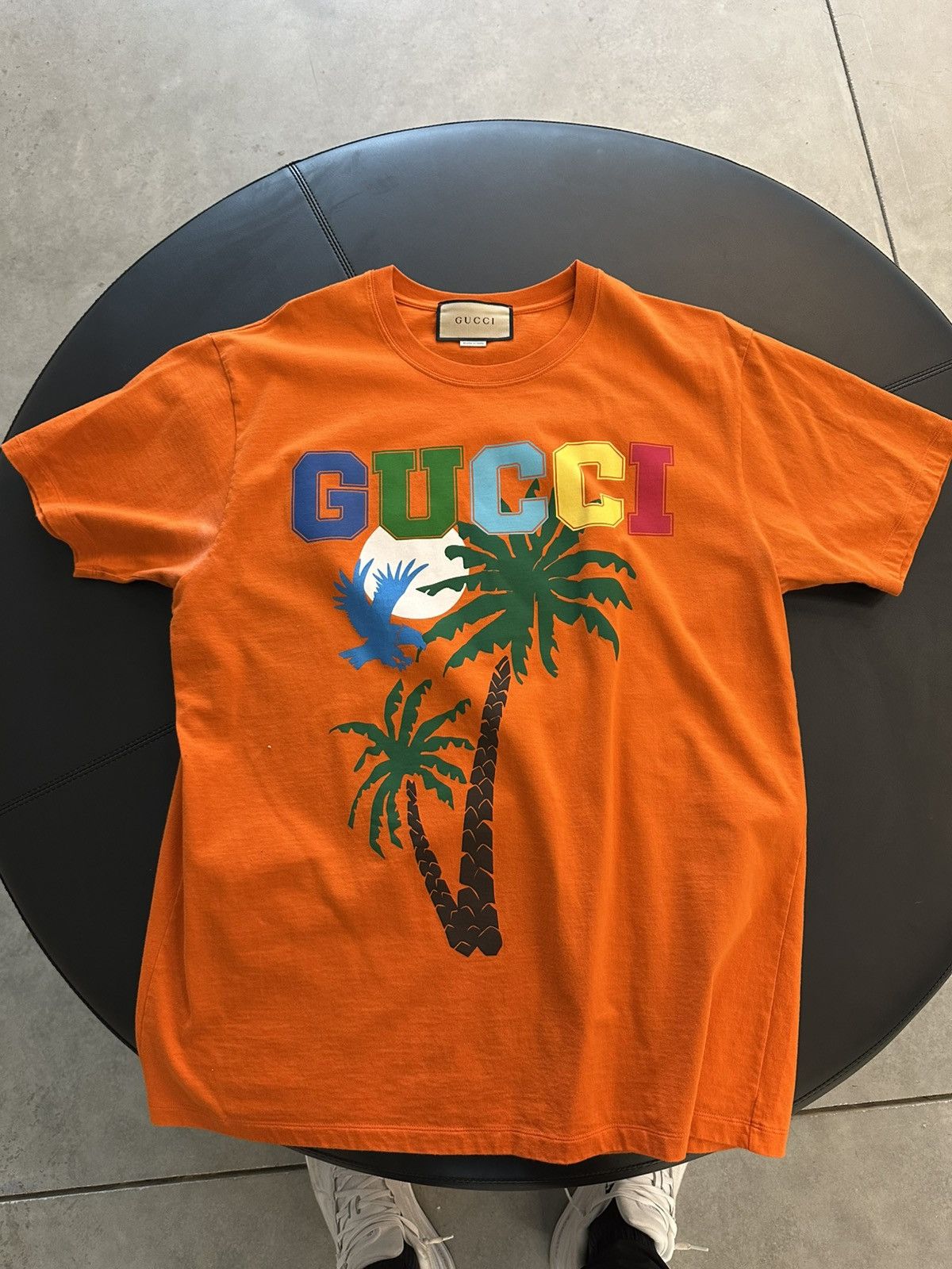 Gucci Gucci Palm Trees Tee Orange Size US S / EU 44-46 / 1 - 1 Thumbnail