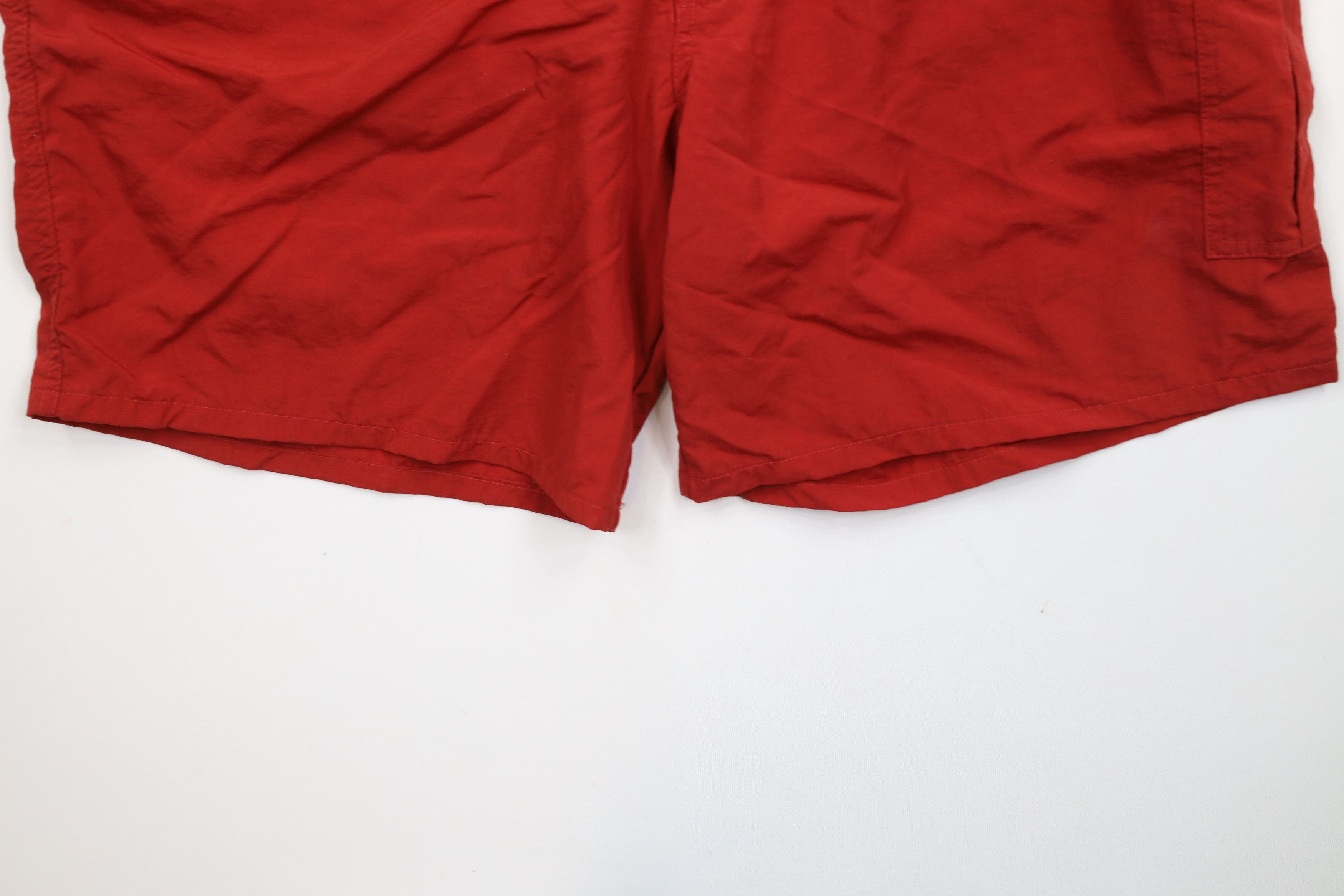 Vintage Vintage 90s Streetwear Belted Hiking Cargo Shorts Red Size US 34 / EU 50 - 4 Thumbnail