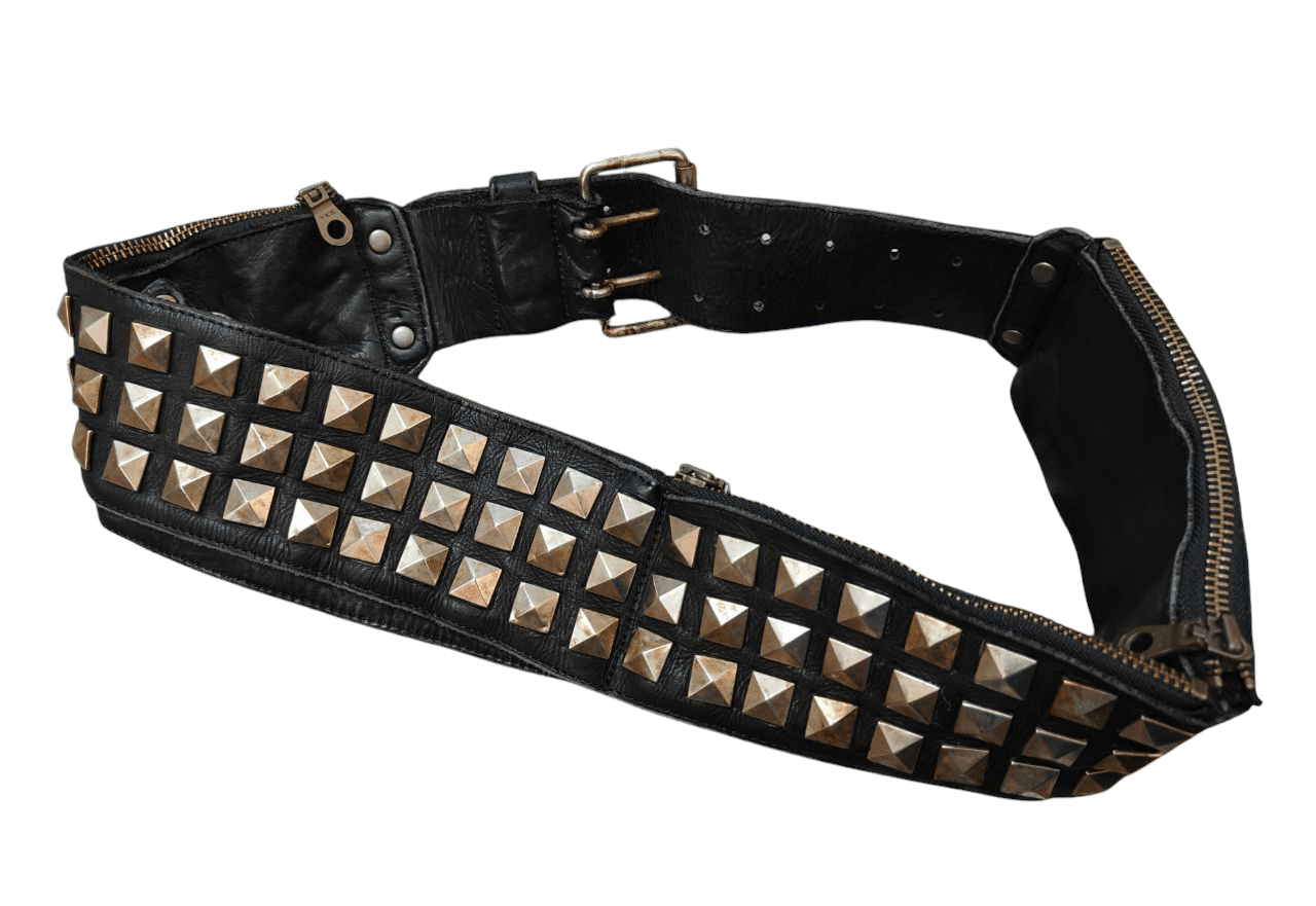 GOREWEAR Studded Wallet Leather Belt Size 32 - 1 Thumbnail