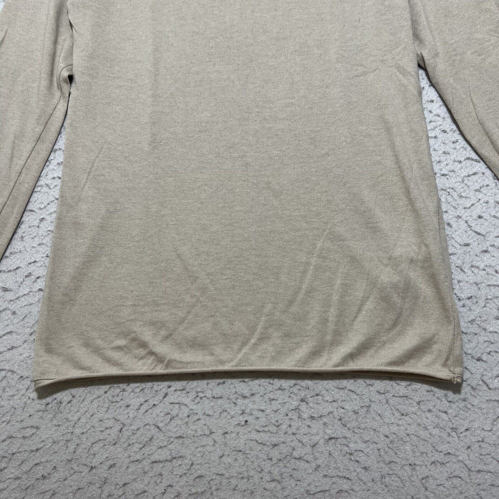 Zara Zara Long Sleeve Lightweight T Shirt Elastic Waist Beige Size M / US 6-8 / IT 42-44 - 7 Thumbnail