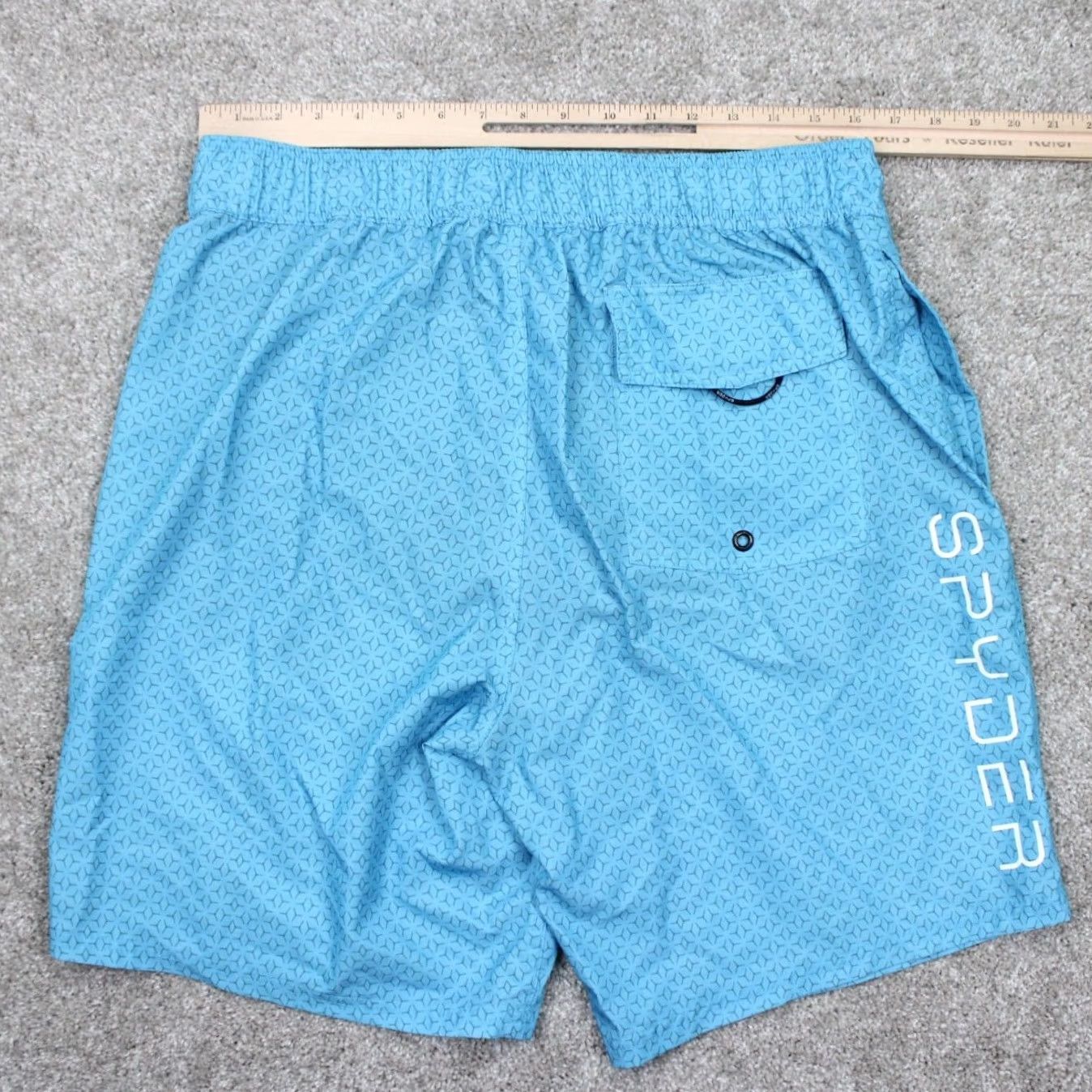 Spyder Spyder Swim Trunks Men Large Blue Geometric Quick Dry Board Shorts 9" inseam Size US 33 - 7 Thumbnail