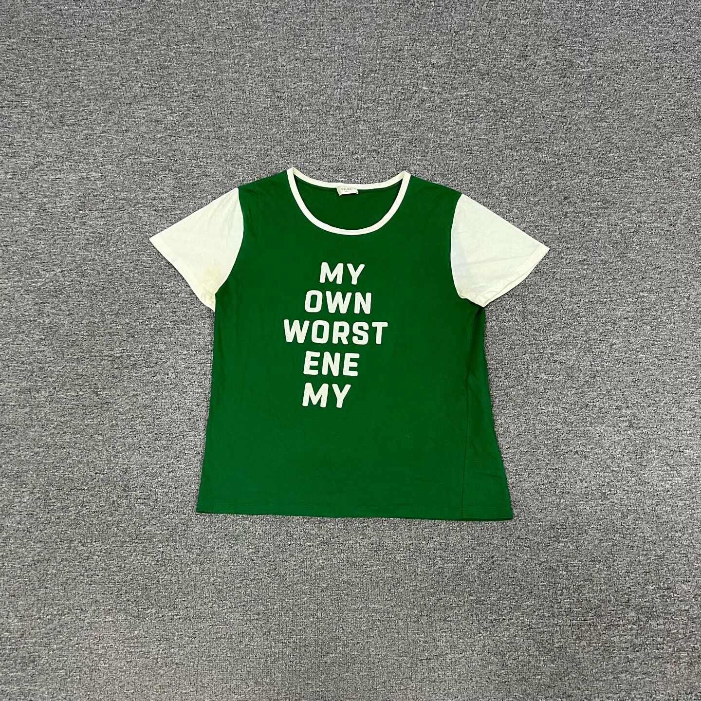 Celine Celine Slogan Logo Short Sleeve T-shirt Size US XL / EU 56 / 4 - 1 Thumbnail