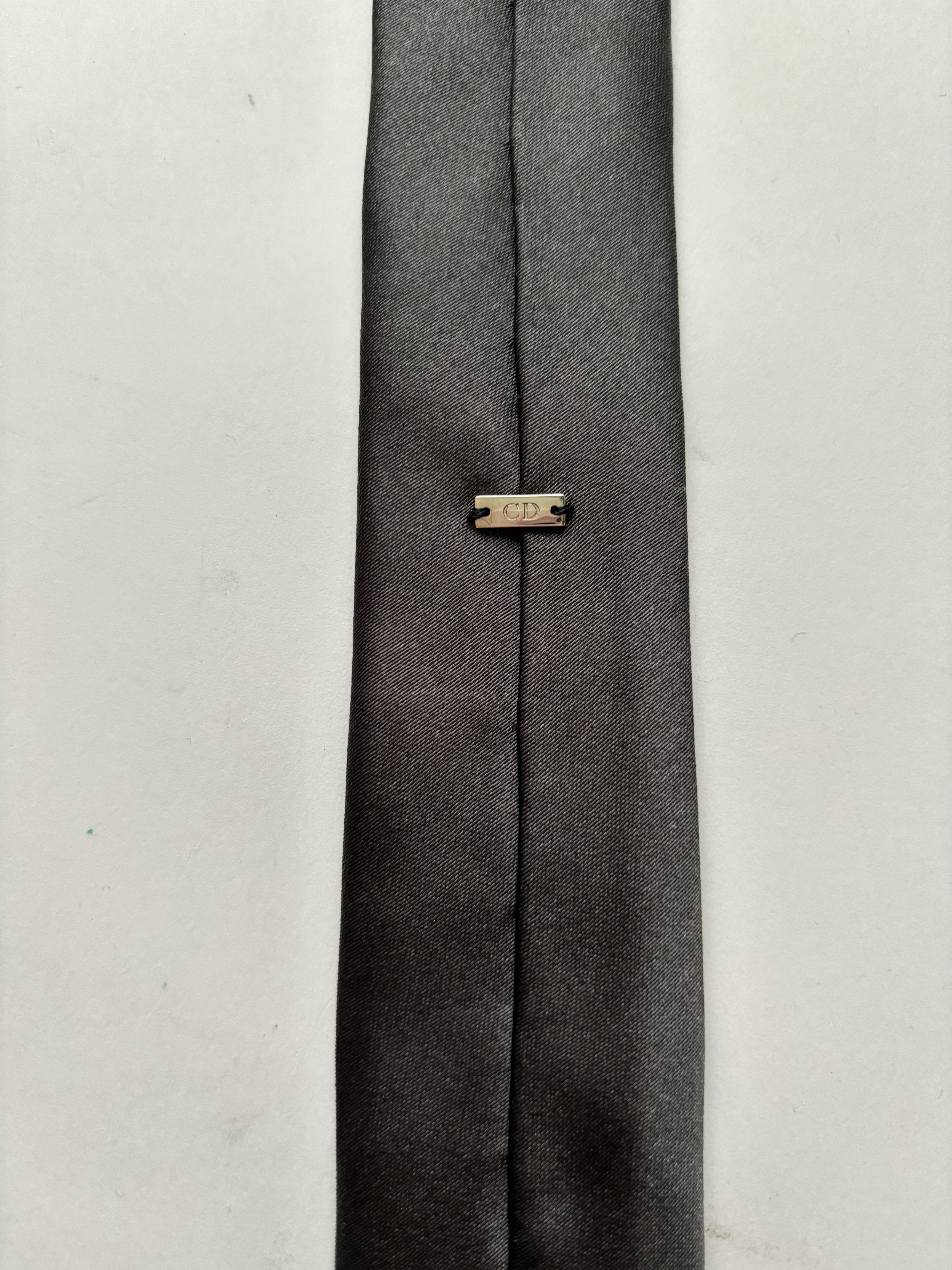 Dior ⚡️QUICK SALE⚡️Dior Dark Gray Silk Tie Size ONE SIZE - 4 Thumbnail
