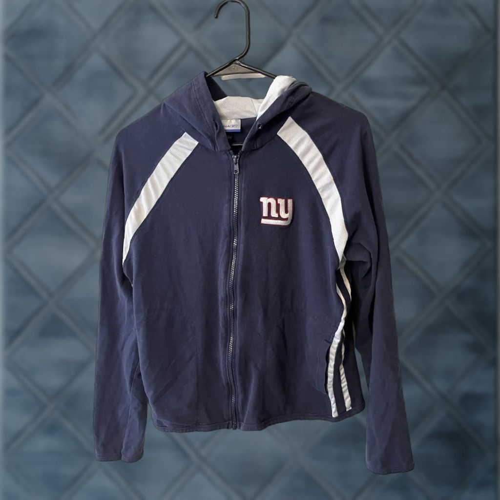 Reebok New York Giants Reebok Hoodie Womens M Blue Full Zip No Drawstring Size M / US 6-8 / IT 42-44 - 1 Thumbnail