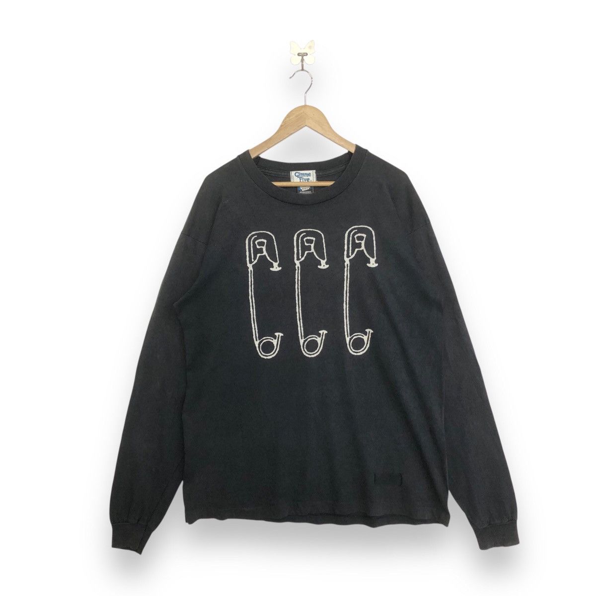 GIMME FIVE STREETWEAR VINTAGE THRASH LONG SLEEVE TSHIRT