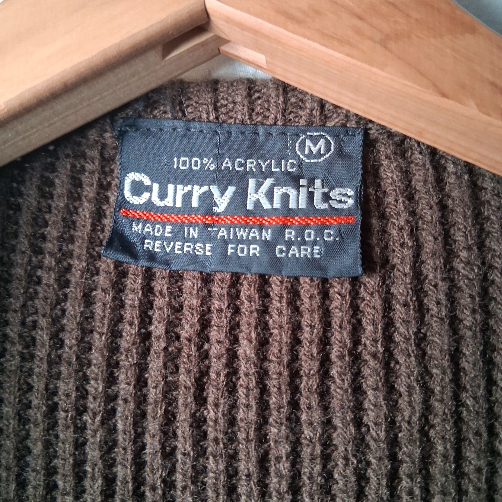 Vintage VINTAGE Curry Knits Sweater Vest Shirt Women M Brown Open Front Ribbed Knit Vest 80s Classic Brown Open front Women M Size M / US 6-8 / IT 42-44 - 5 Thumbnail