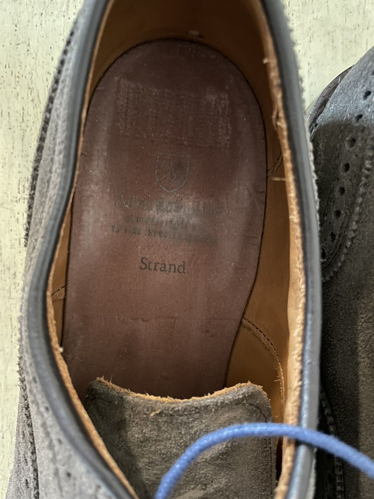 Allen Edmonds Strand Suede Cap Toe Oxford Dress Shoe Size US 13 / EU 46 - 5 Thumbnail