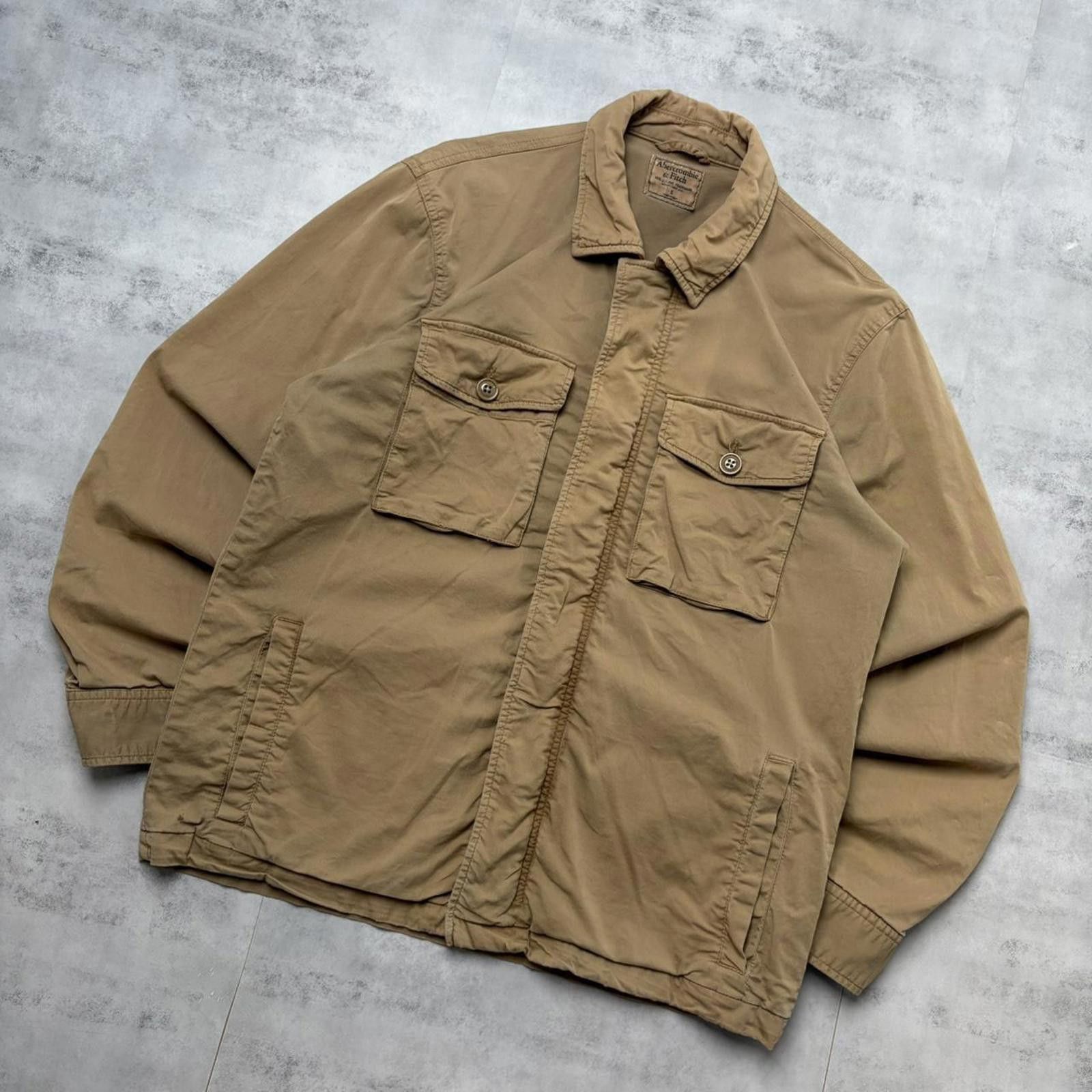 Abercrombie & Fitch Vintage Tan Abercrombie & Fitch Military Bomber Jacket Size US S / EU 44-46 / 1 - 2 Thumbnail