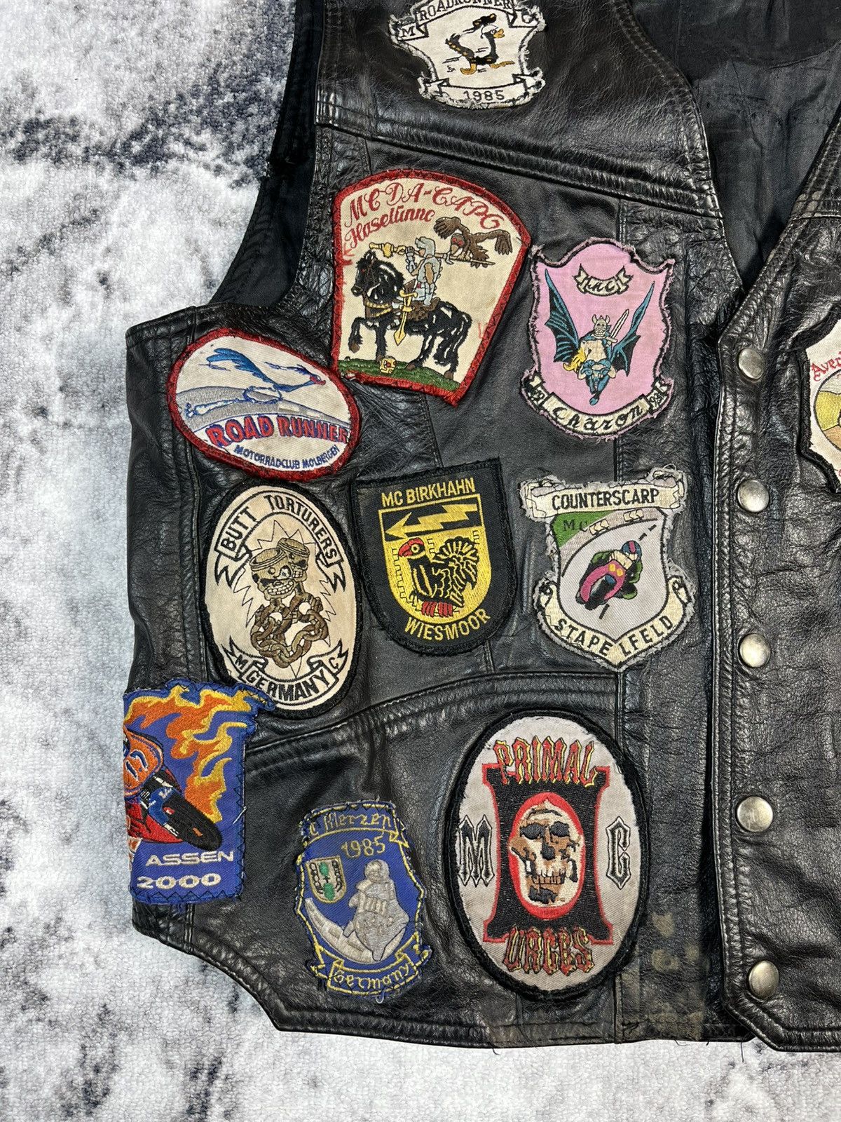 Vintage Vintage Biker Leather Vest – Sonic Devils MC Emsland Size US L / EU 52-54 / 3 - 2 Thumbnail